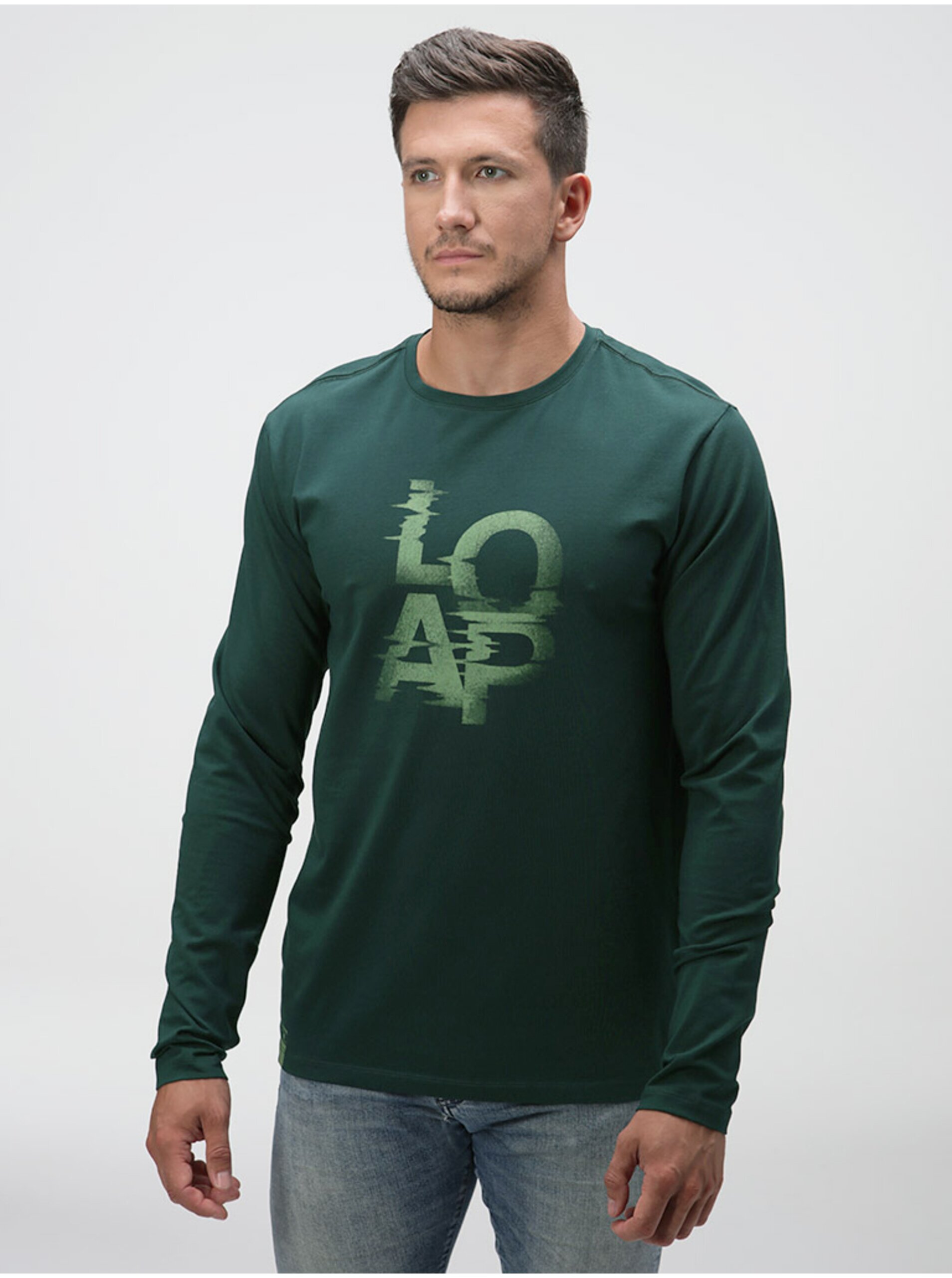 Levně Zelené pánské tričko LOAP Altron