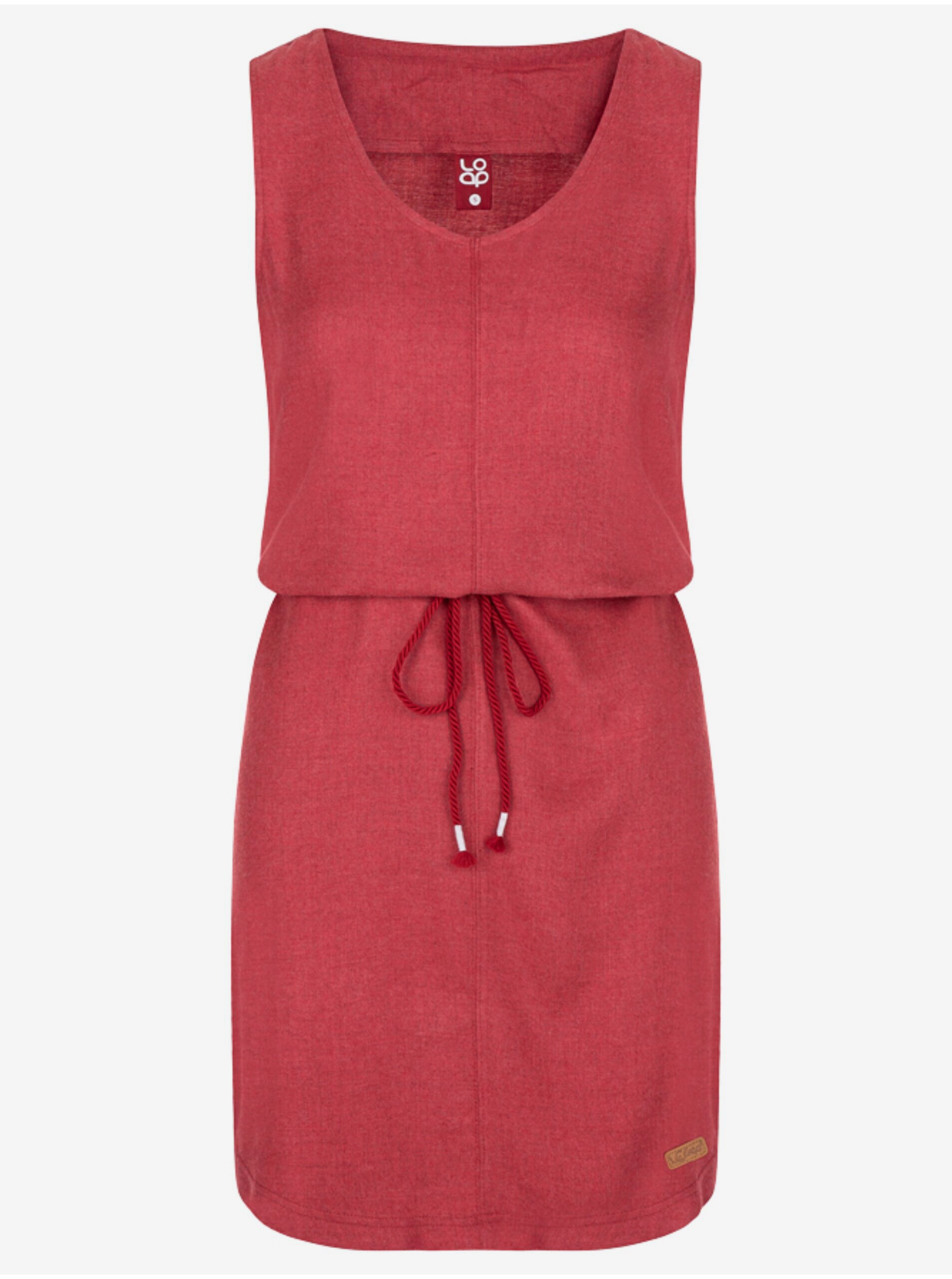 Levně Červené dámské letní šaty LOAP NECLA