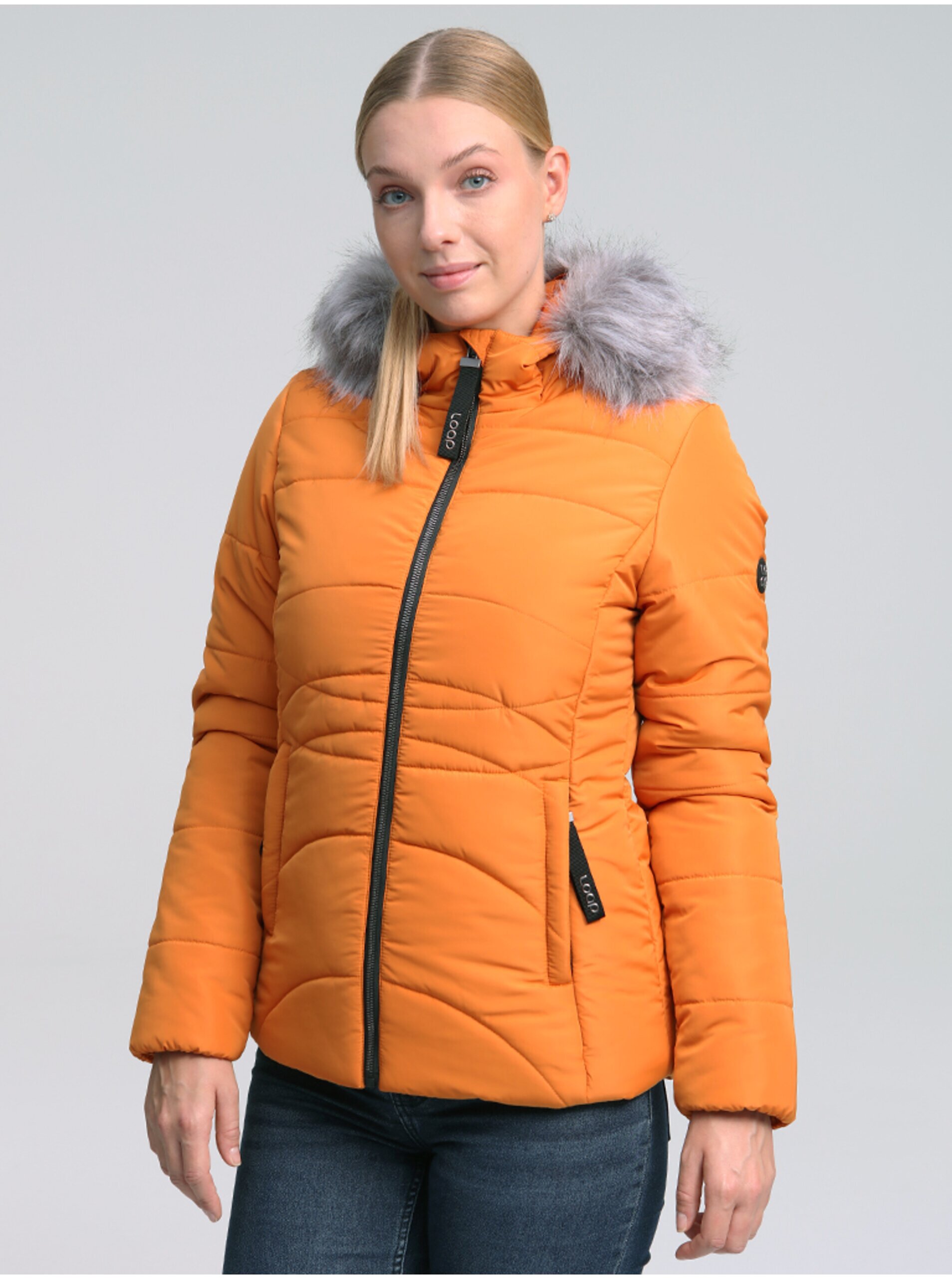 Levně Oranžová dámská zimní bunda LOAP TATAFA