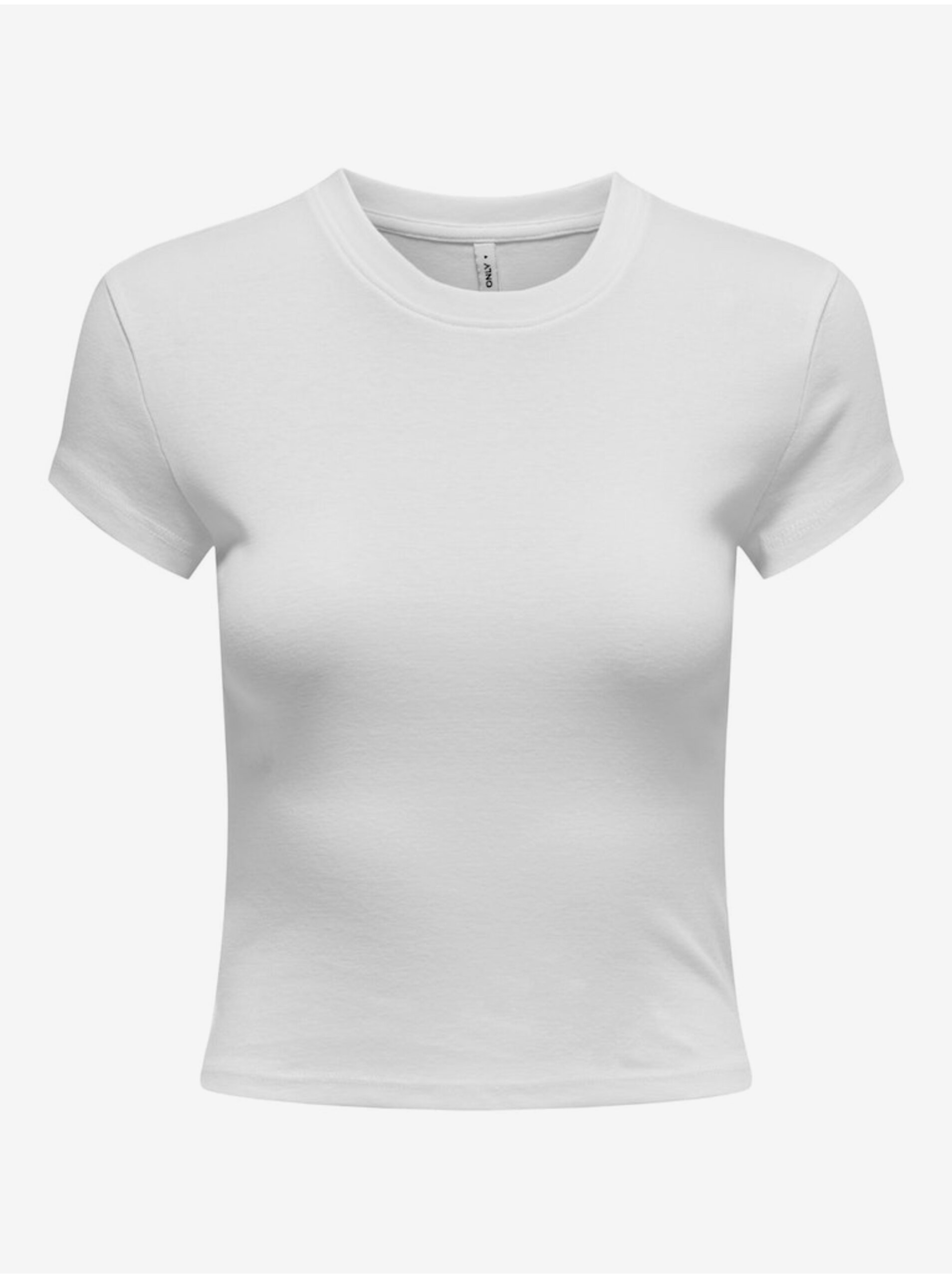 Levně Bílé dámské basic tričko ONLY Elina