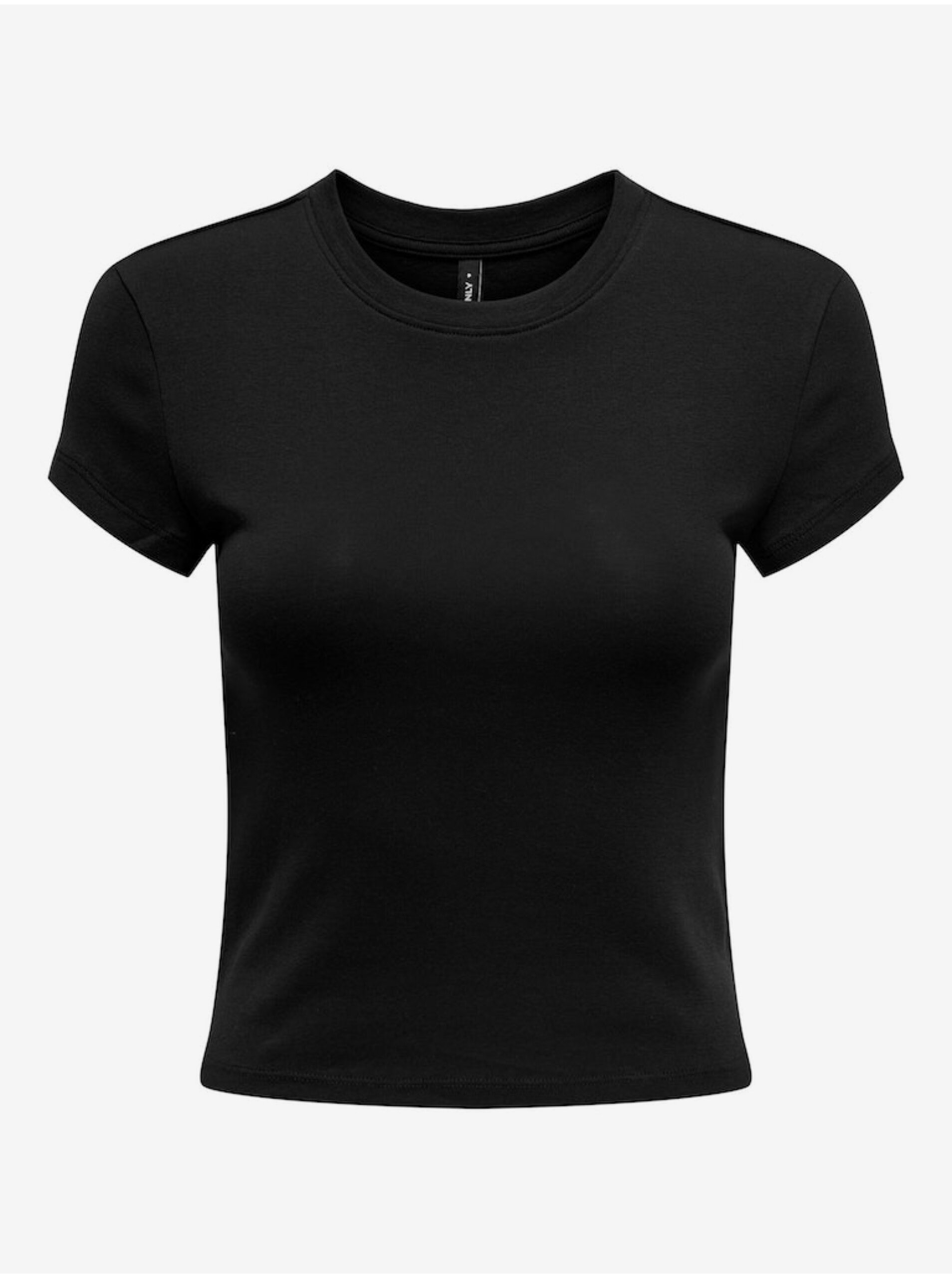 Lacno Čierne dámske basic tričko ONLY Elina