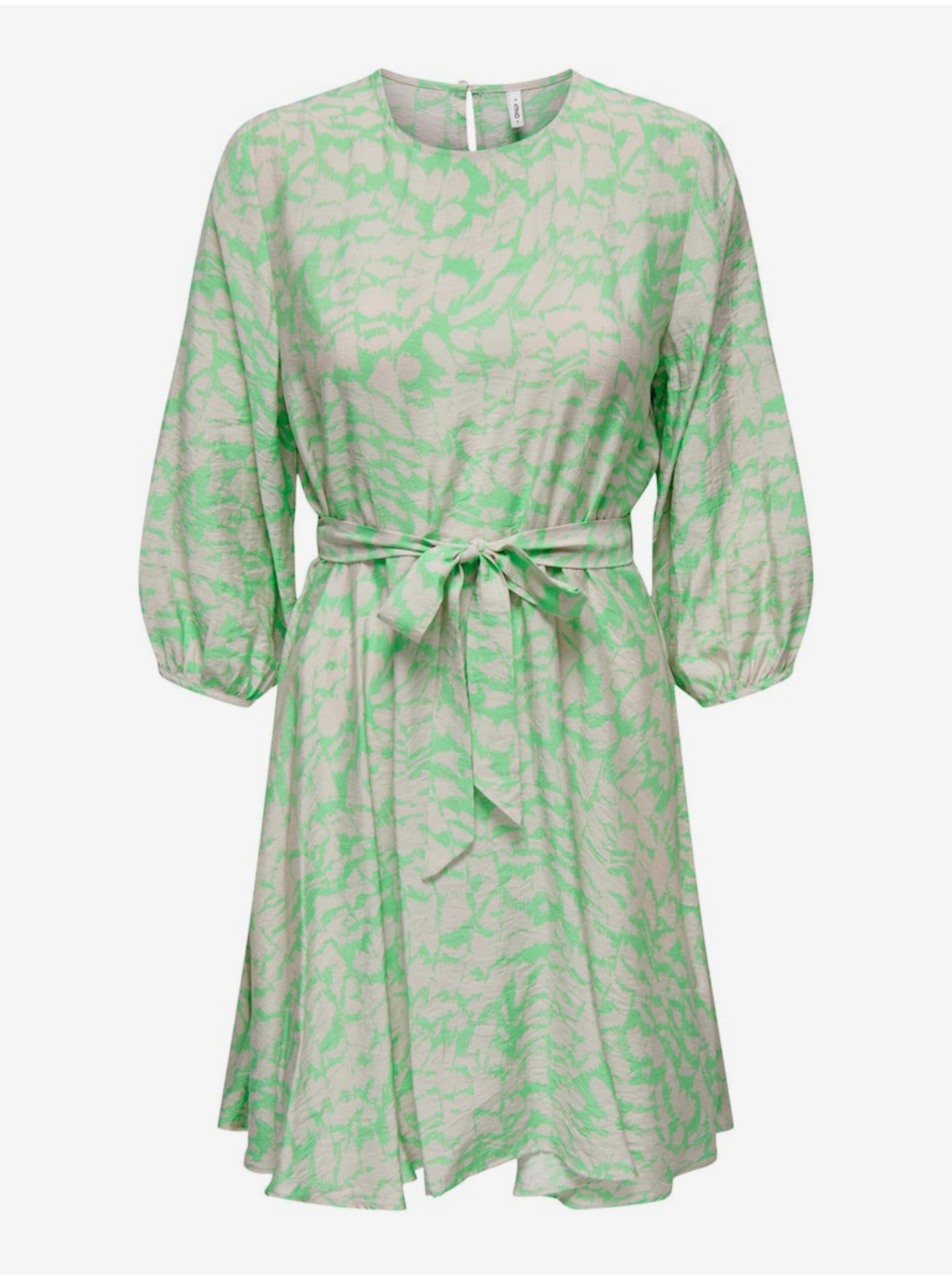 E-shop Světle zelené dámské vzorované šaty ONLY Celina