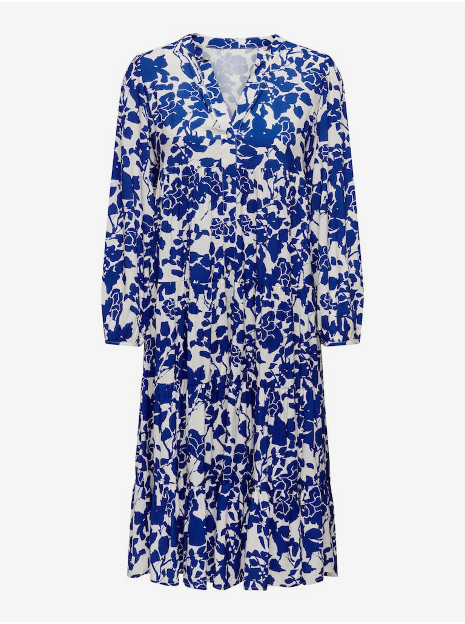 E-shop Modré dámské vzorované midi šaty ONLY Milana