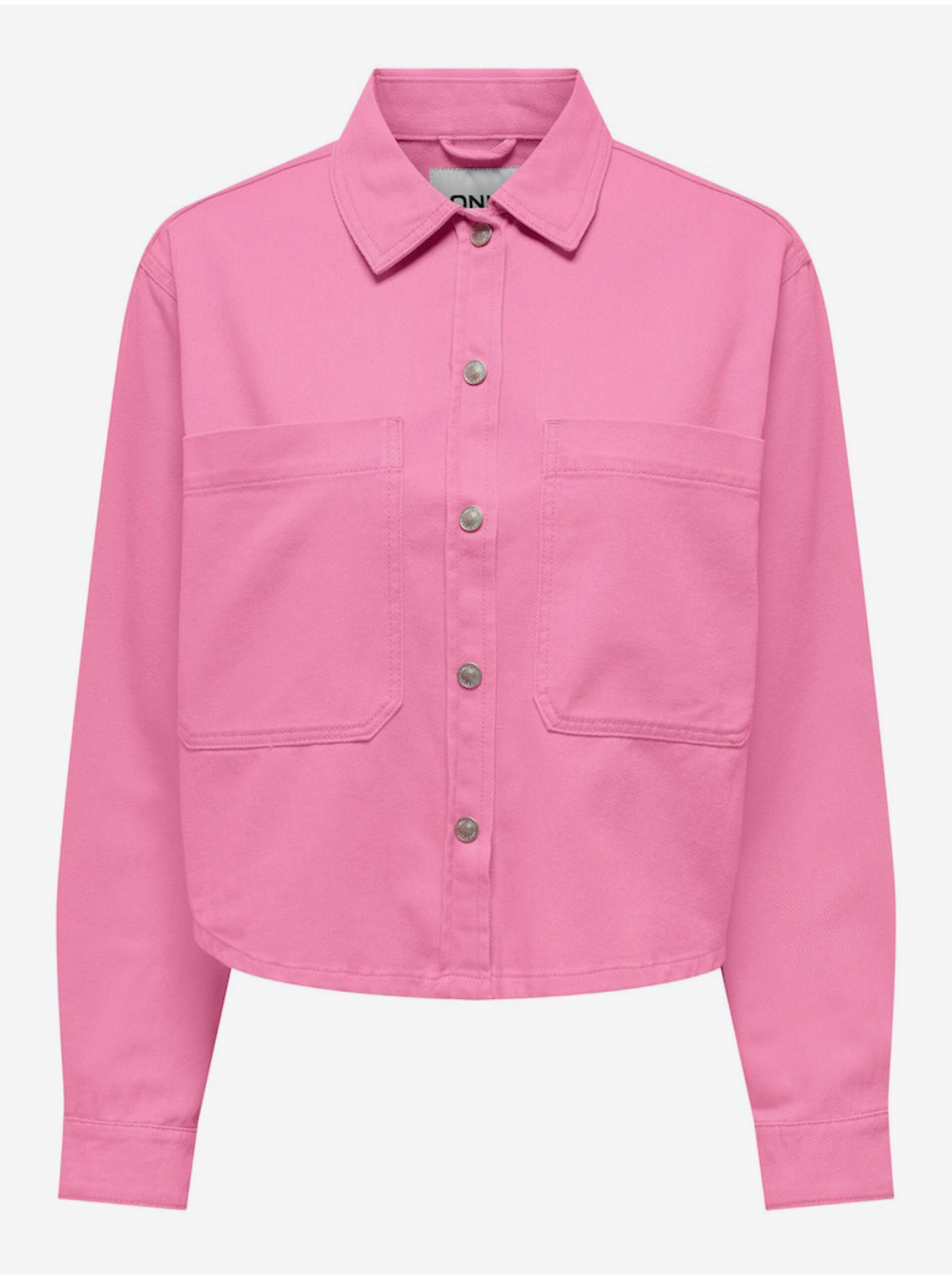 Lacno Ružová dámska džínsová bunda ONLY Drew