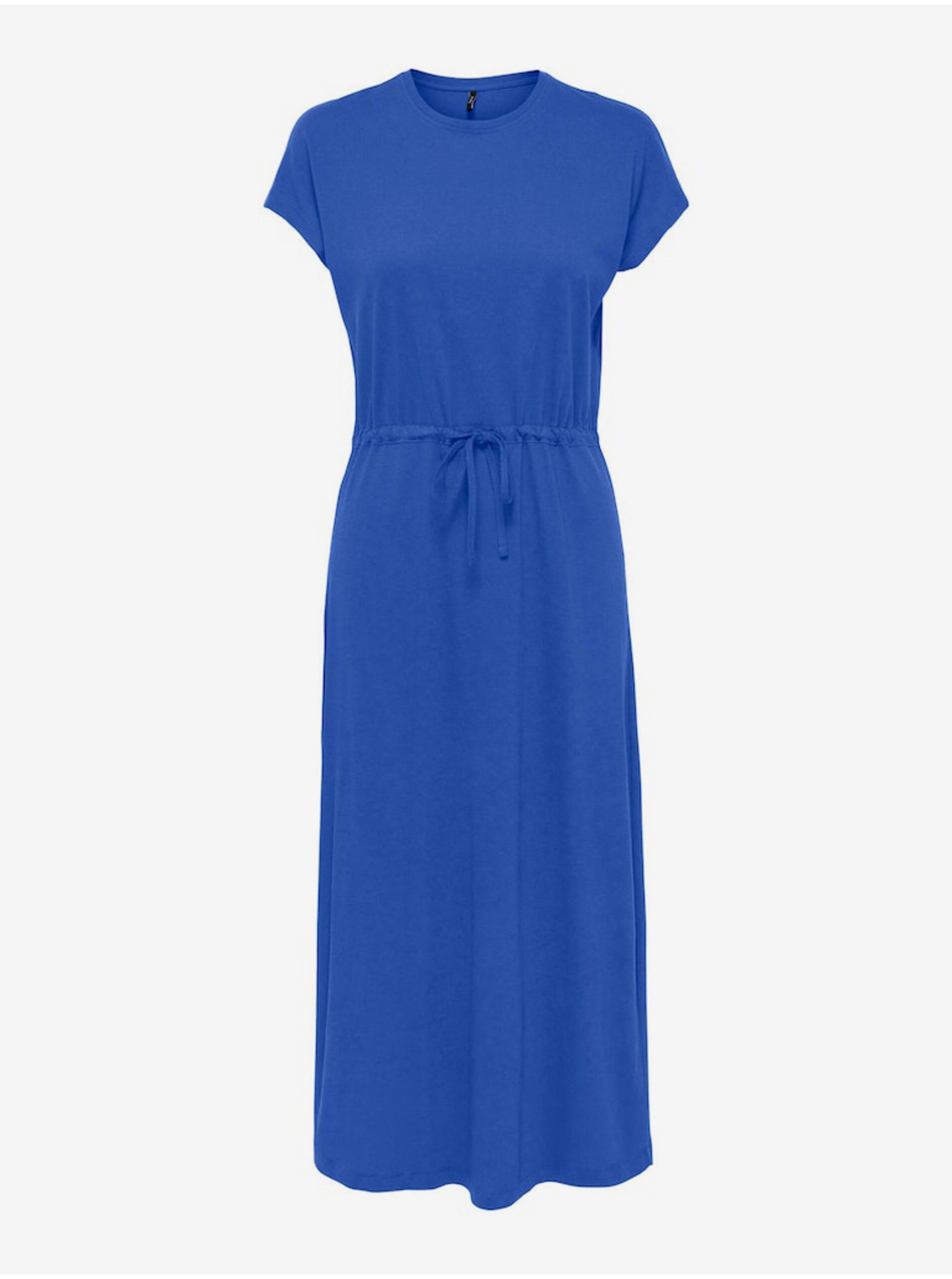 Levně Modré dámské basic midi šaty ONLY May