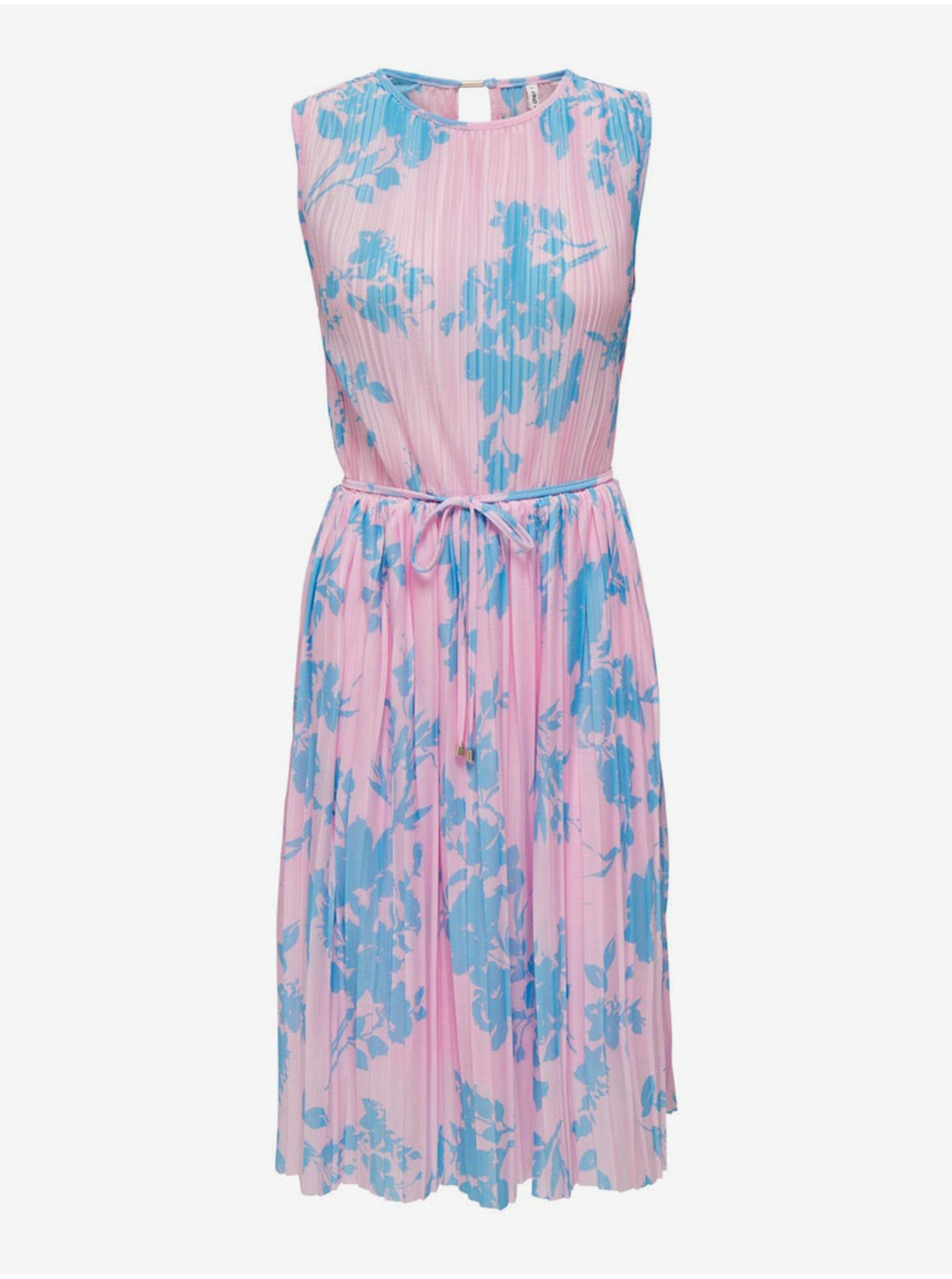 E-shop Růžové dámské plisované šaty ONLY Elena