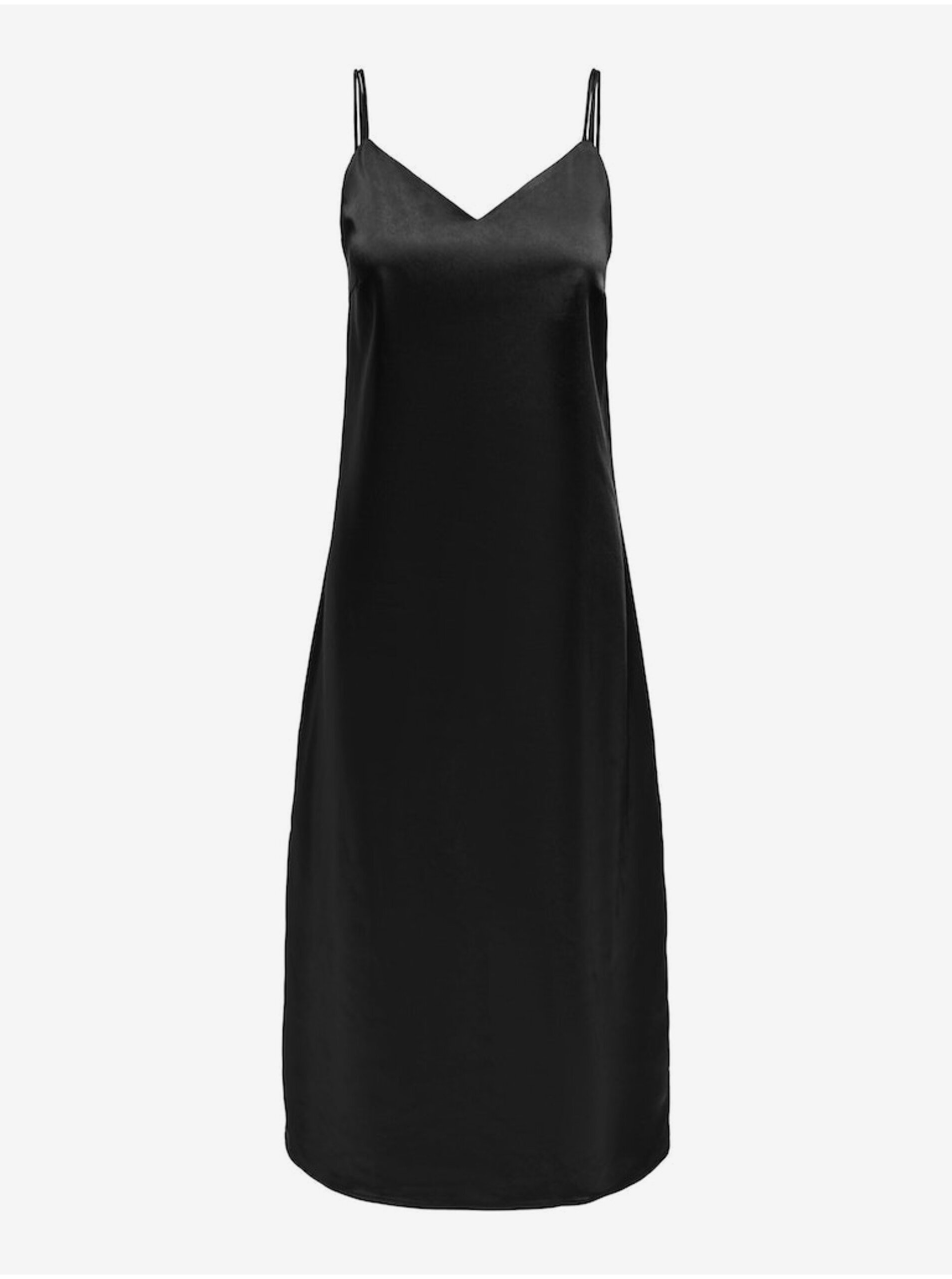 Lacno Čierne dámske saténové šaty ONLY Sia