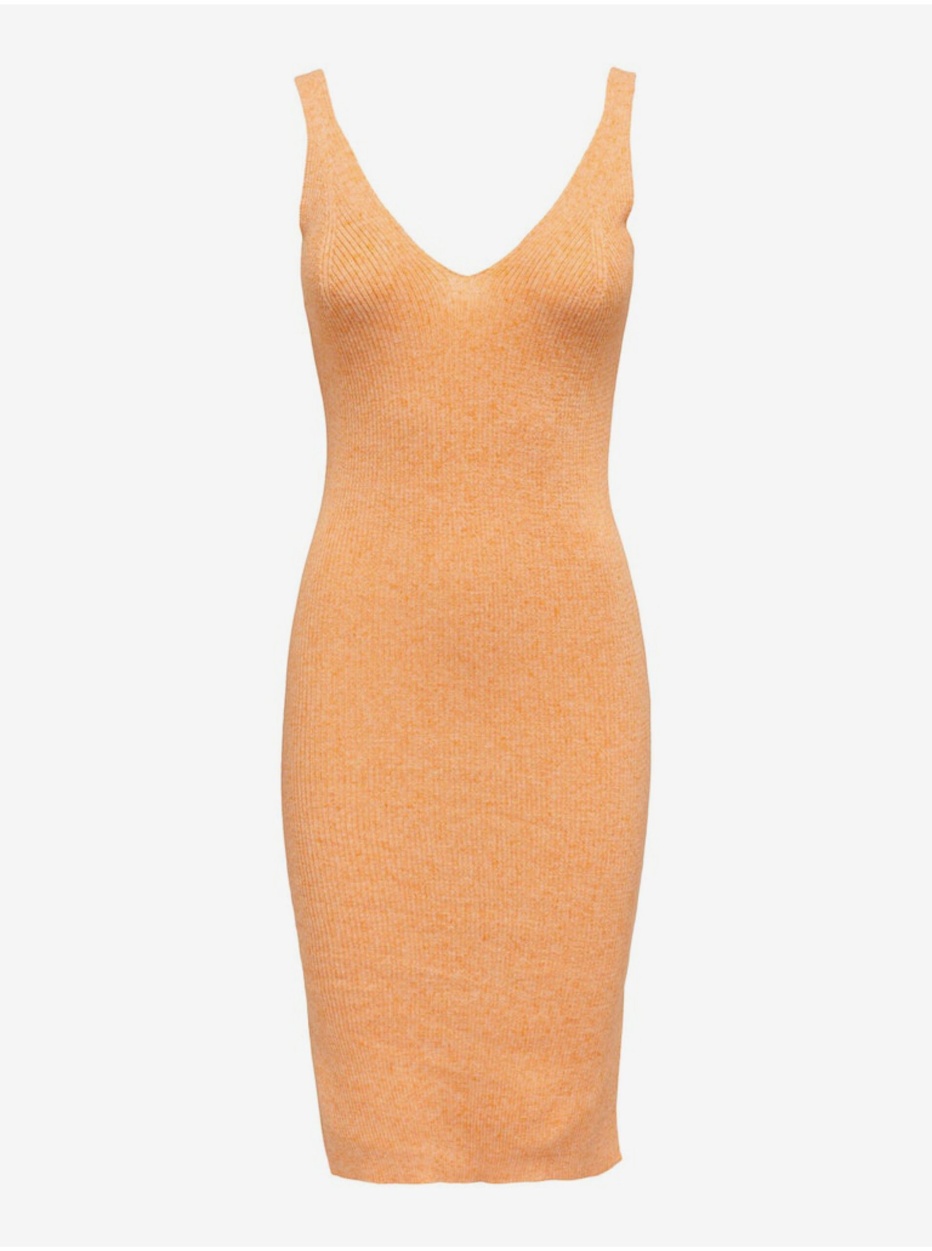 E-shop Oranžové dámské pouzdrové šaty ONLY Lina