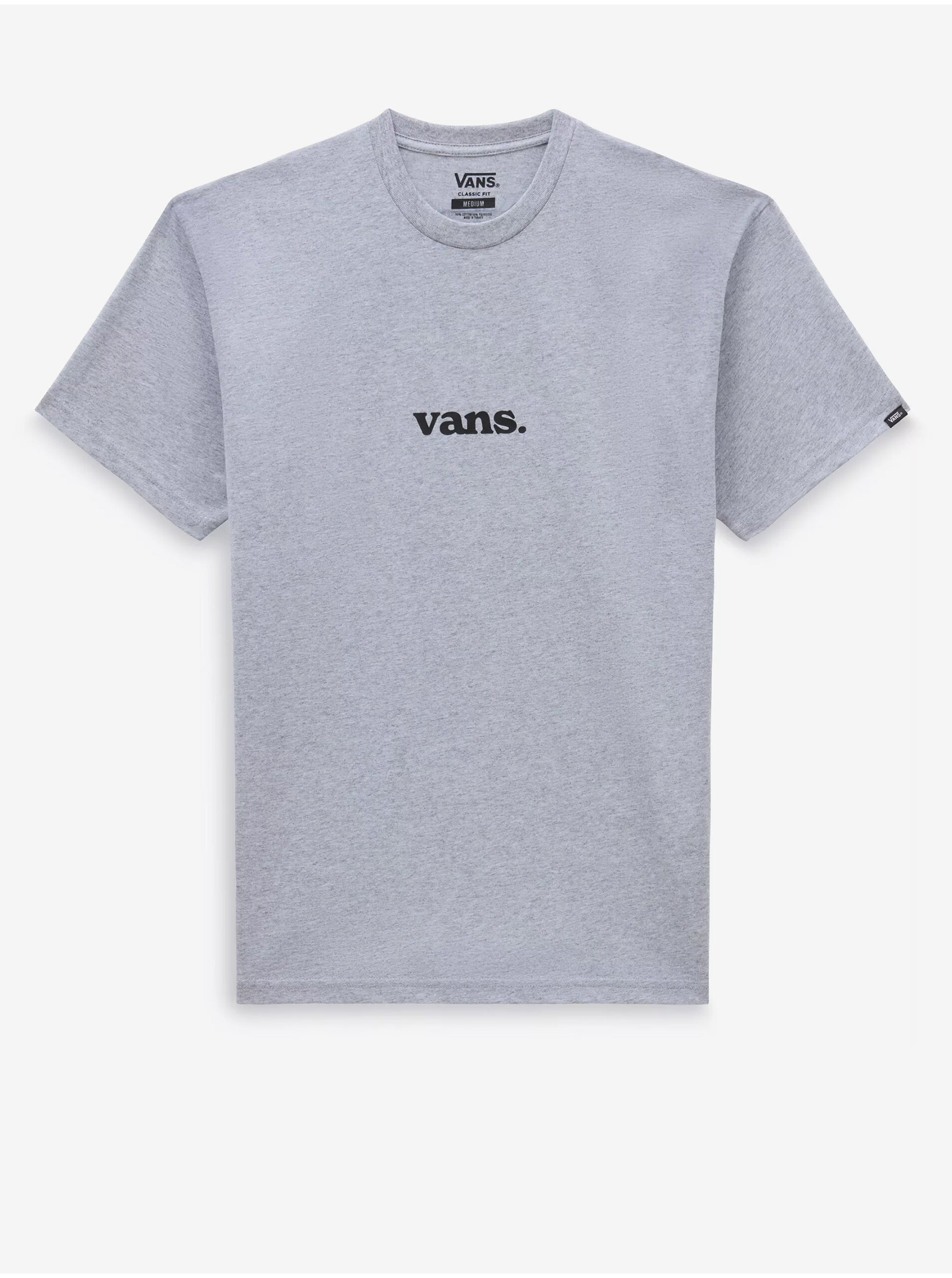 Lacno Sivé pánske melírované tričko VANS Lower Corecase