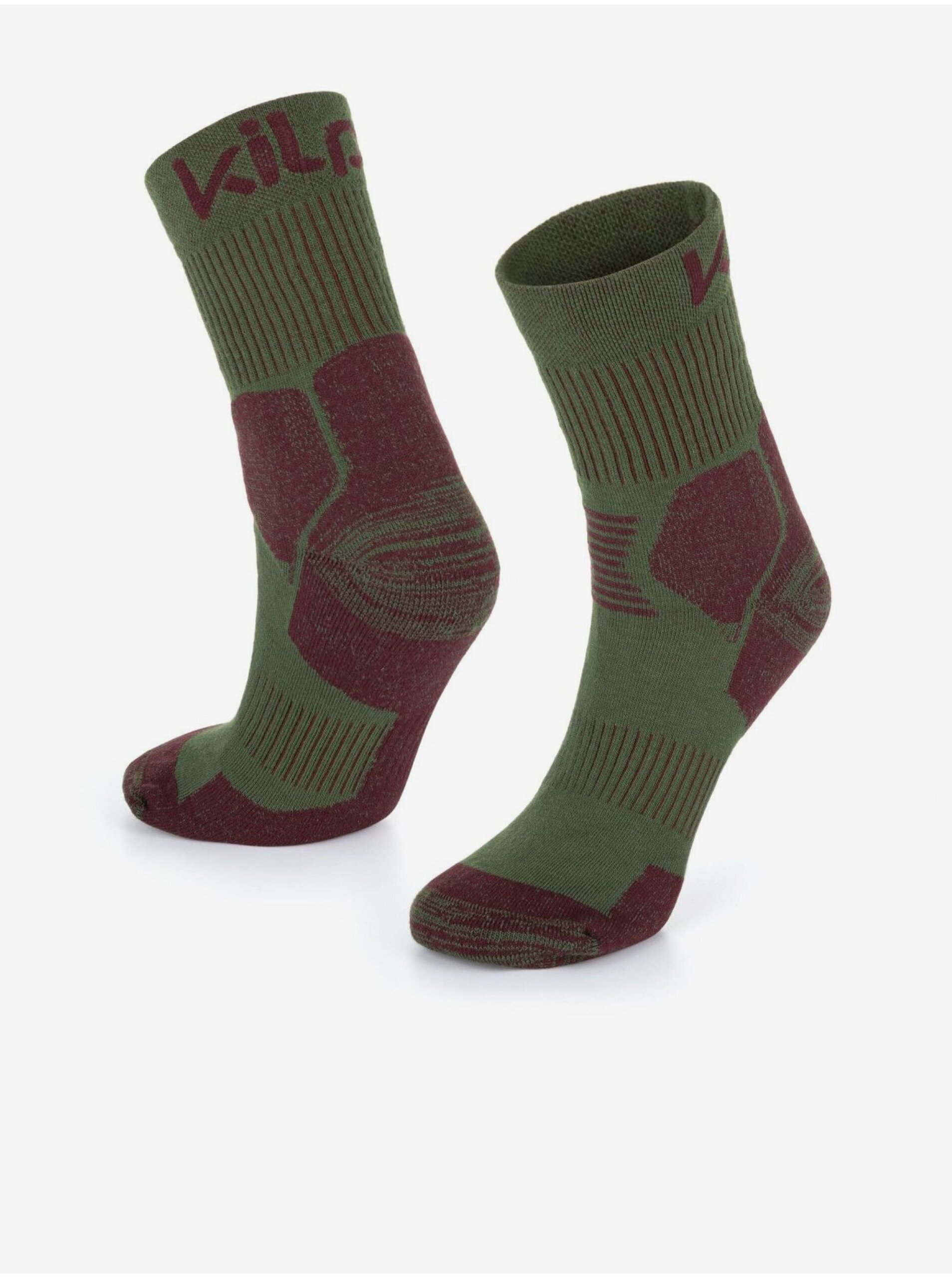 Levně Khaki unisex outdoorové ponožky Kilpi ULTRA-U