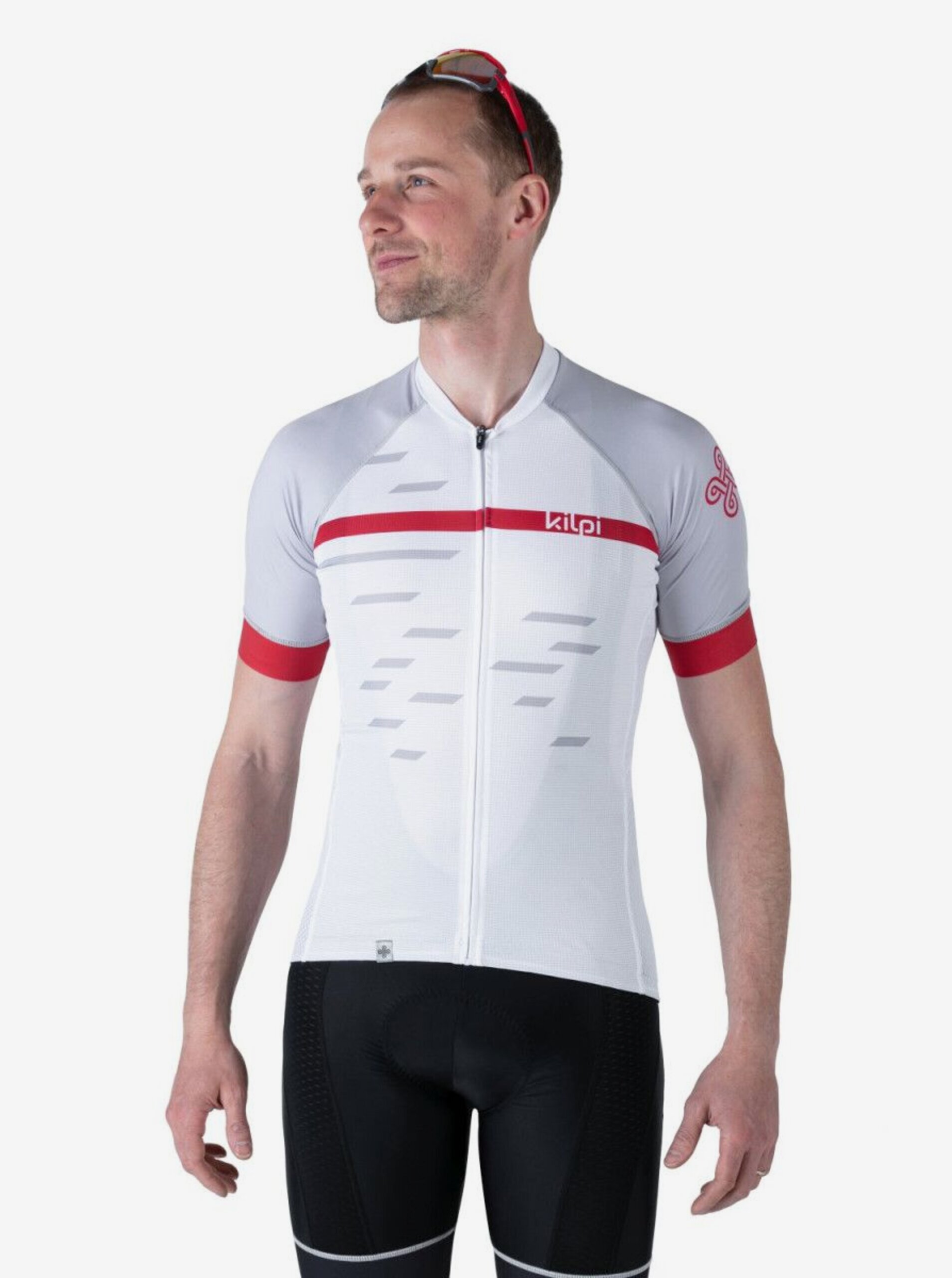 Levně Bílý pánský cyklistický dres Kilpi NERITO