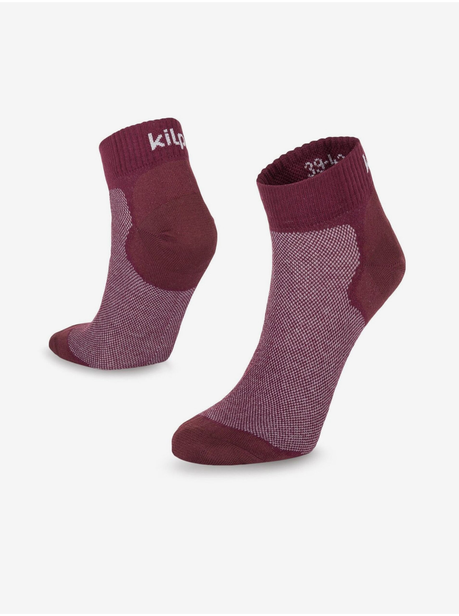 Levně Vínové unisex běžecké ponožky Kilpi MINIMIS