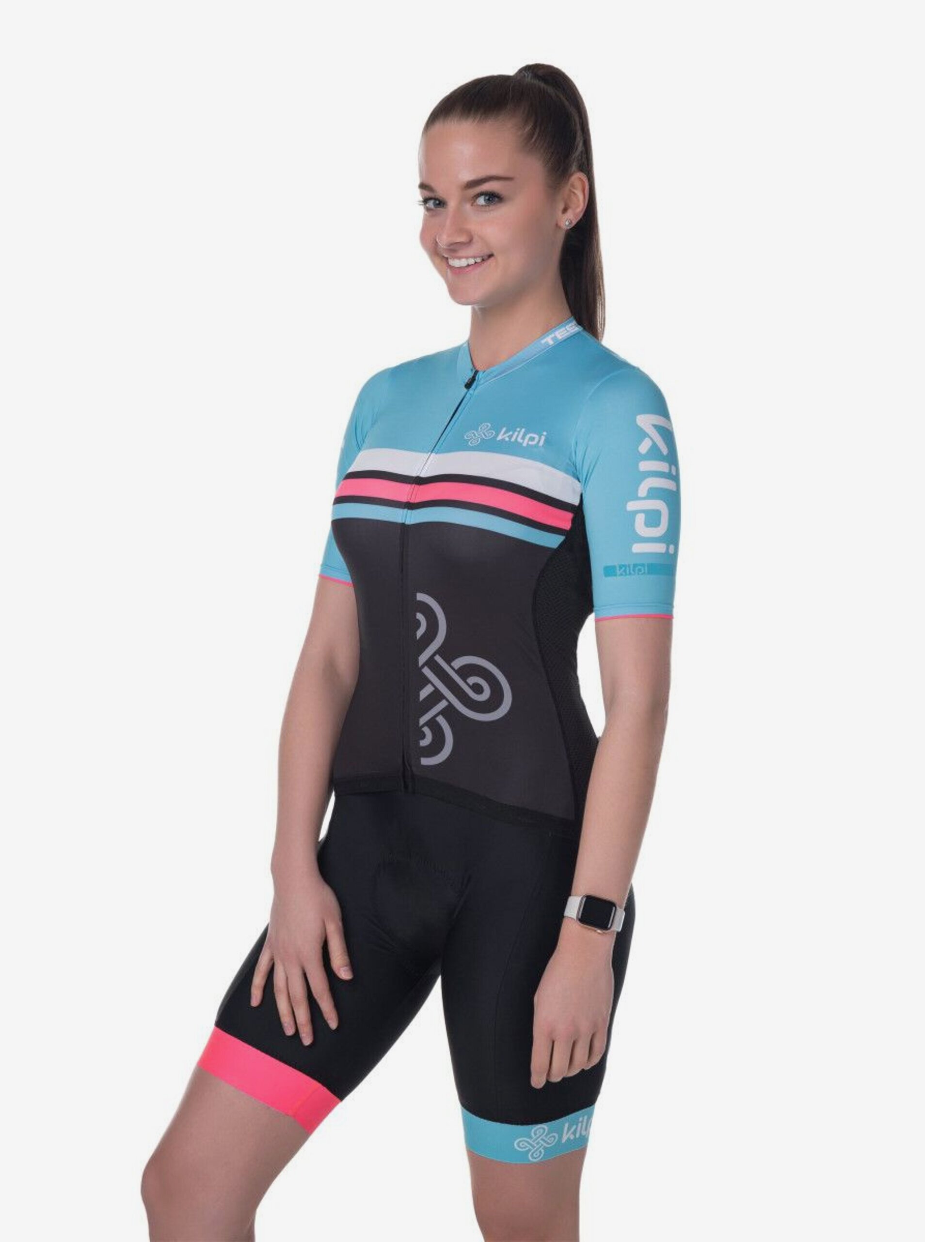 Levně Světle modrý dámský cyklistický dres Kilpi Corridor-W