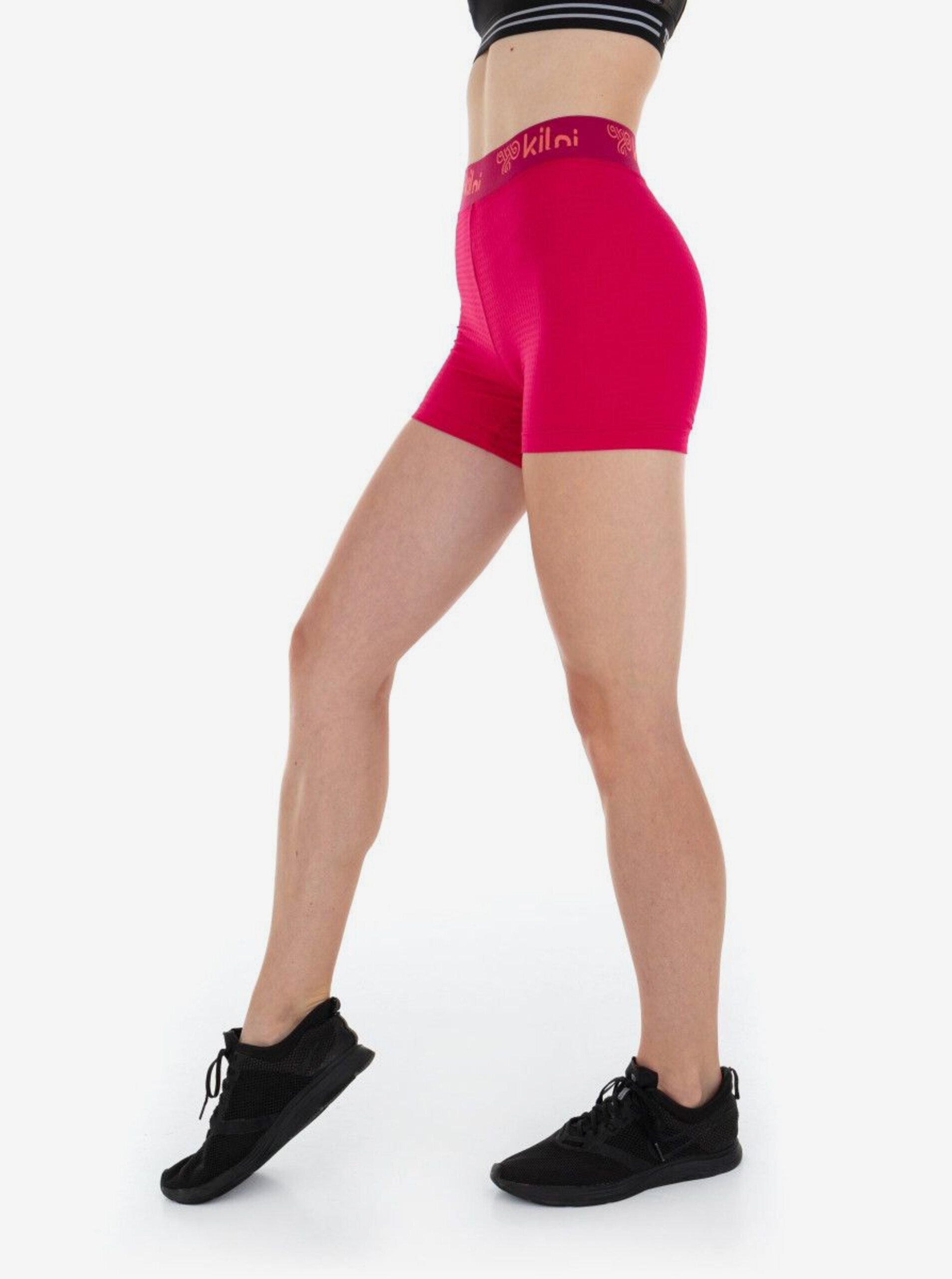 E-shop Tmavě růžové dámské krátké sportovní legíny Kilpi DOMINO