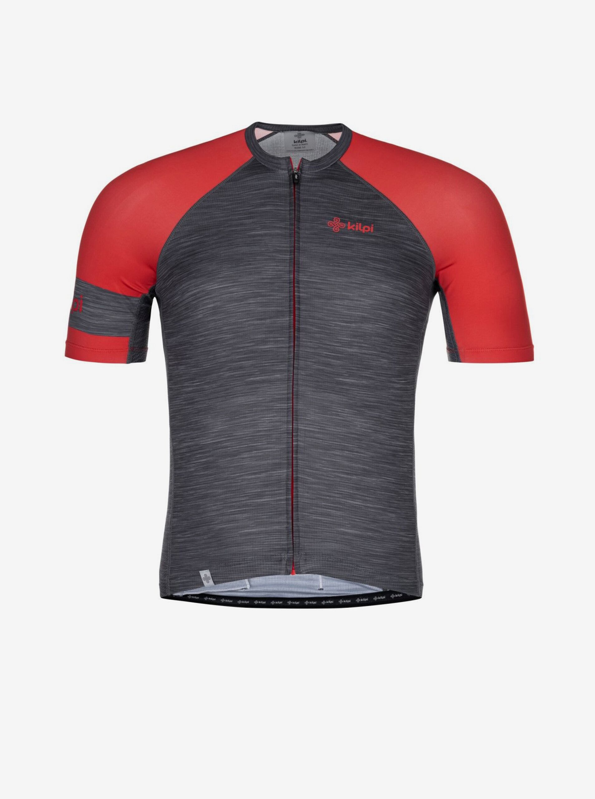Levně Červeno-šedý pánský cyklistický dres Kilpi SELVA