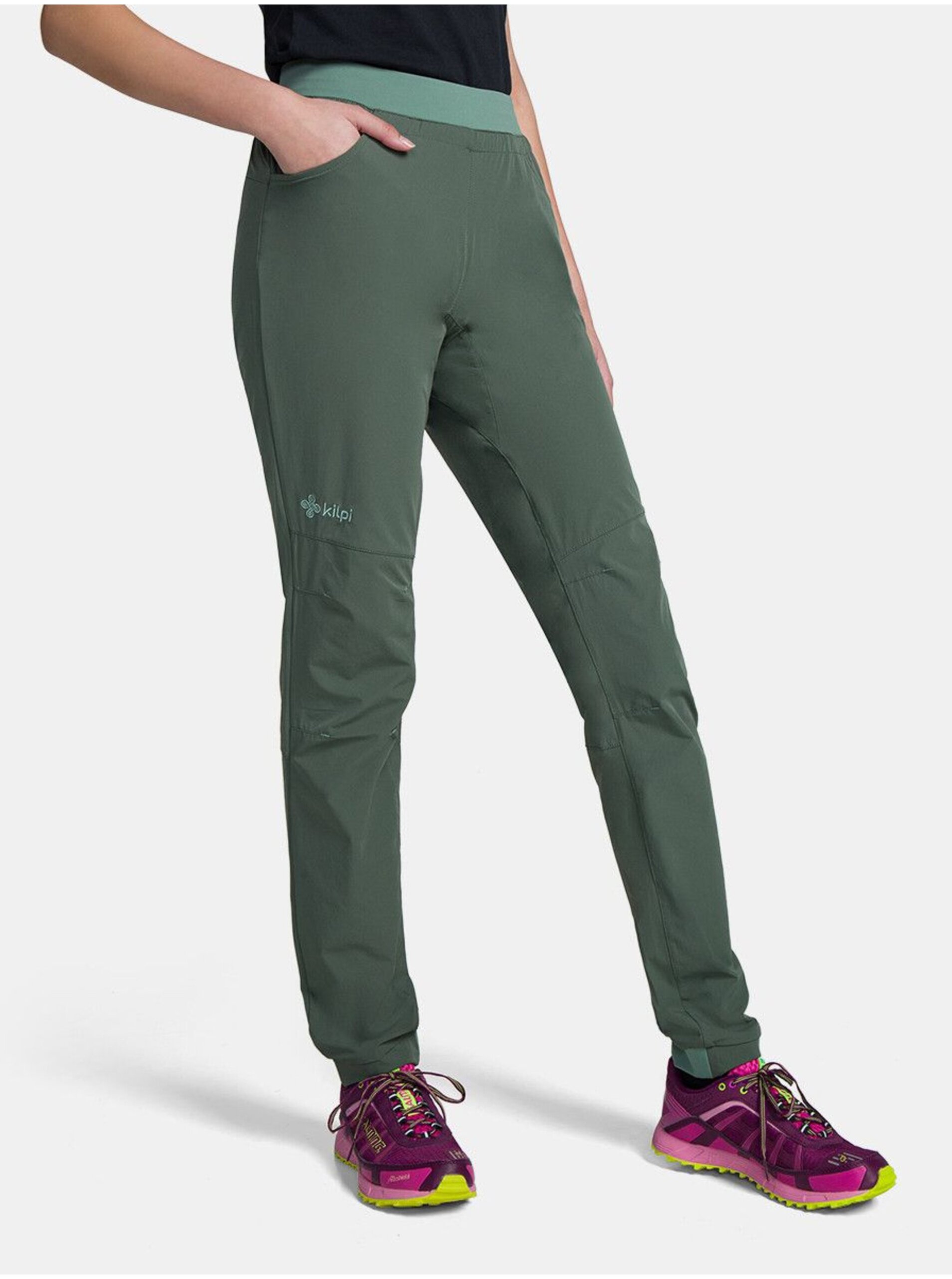 Levně Zelené dámské sportovní kalhoty Kilpi MIMI