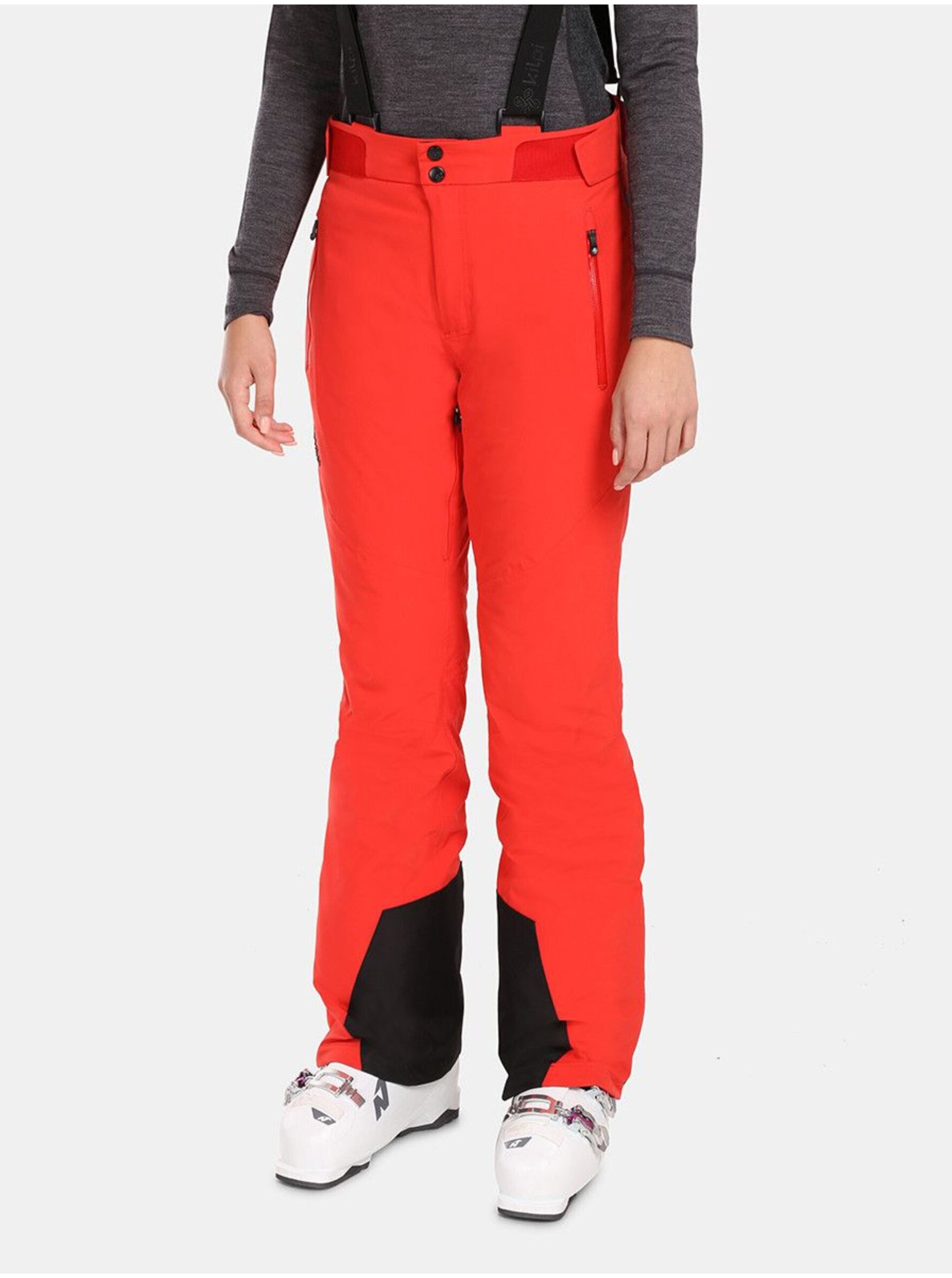 Lacno Červené dámske lyžiarske nohavice Kilpi RAVEL