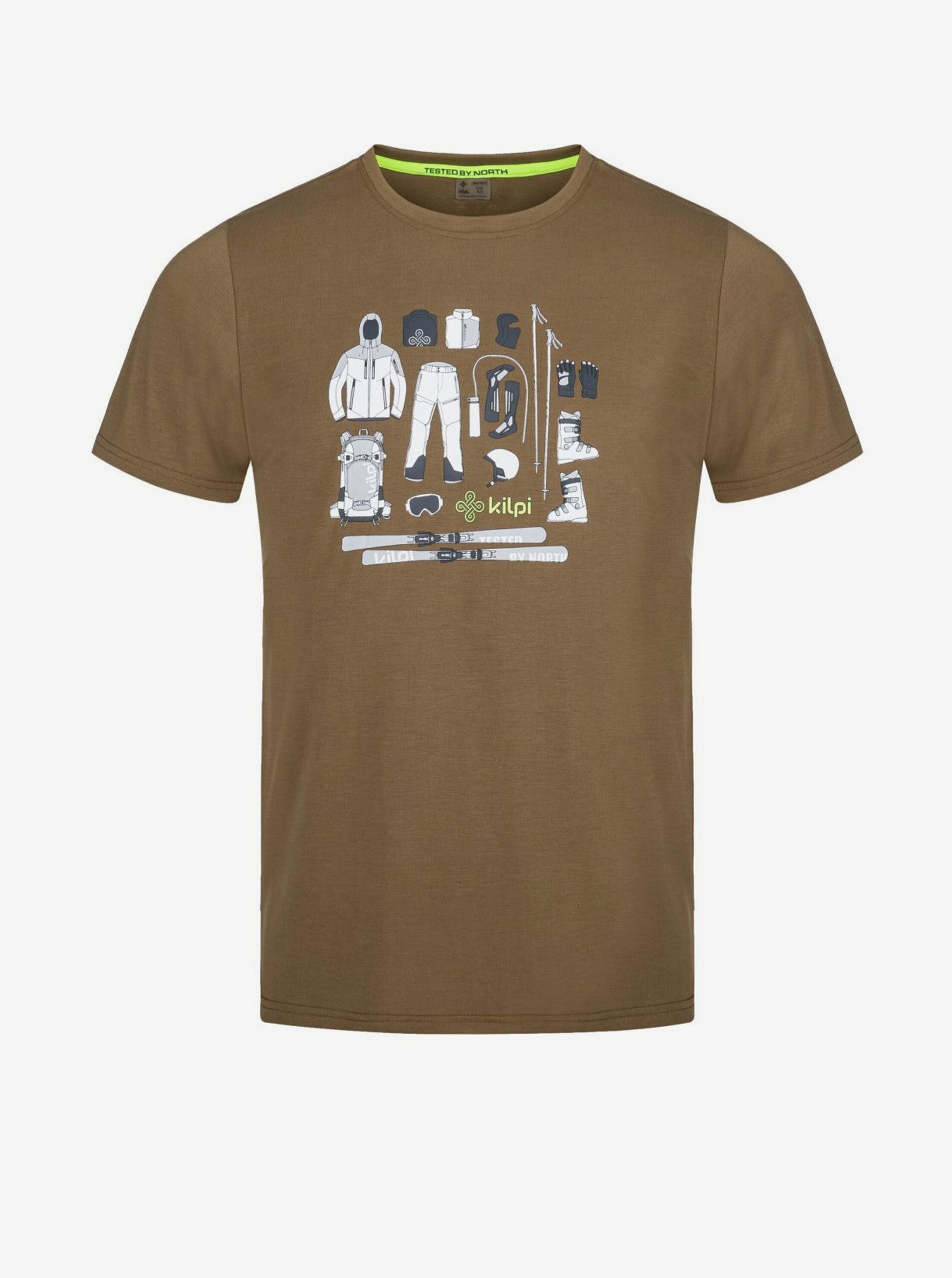 E-shop Khaki pánské tričko Kilpi TORNES