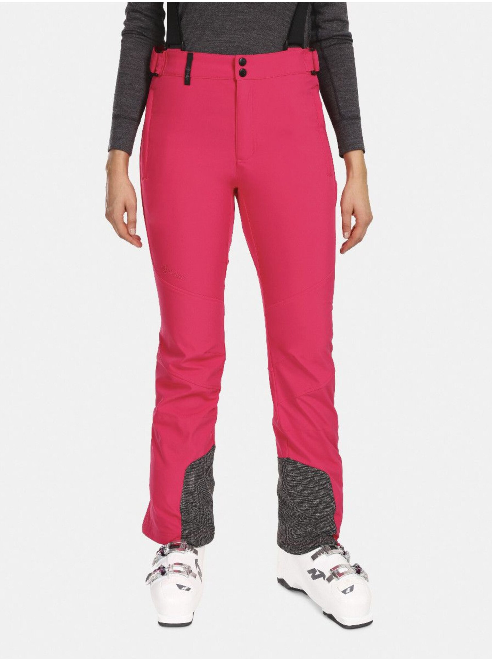 Levně Tmavě růžové dámské lyžařské kalhoty Kilpi RHEA-W