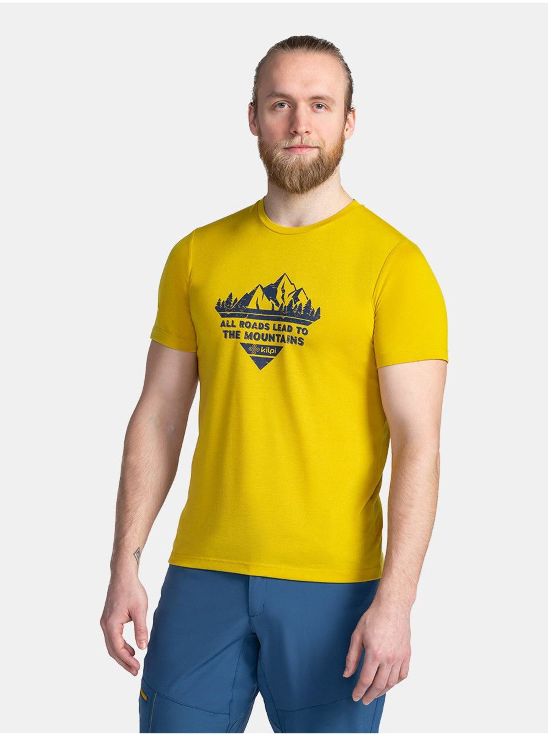 Lacno Žlté pánske tričko Kilpi GAROVE