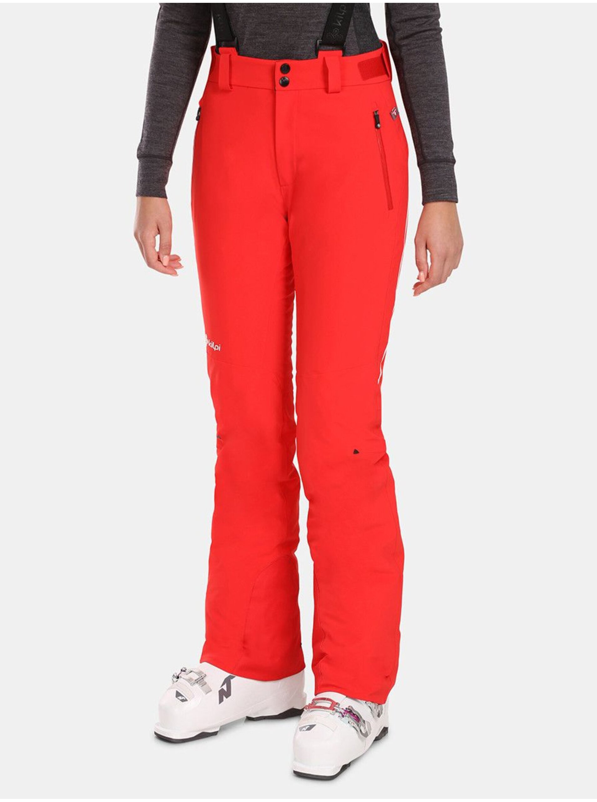 Lacno Červené dámske lyžiarske nohavice Kilpi DAMPEZZO-W