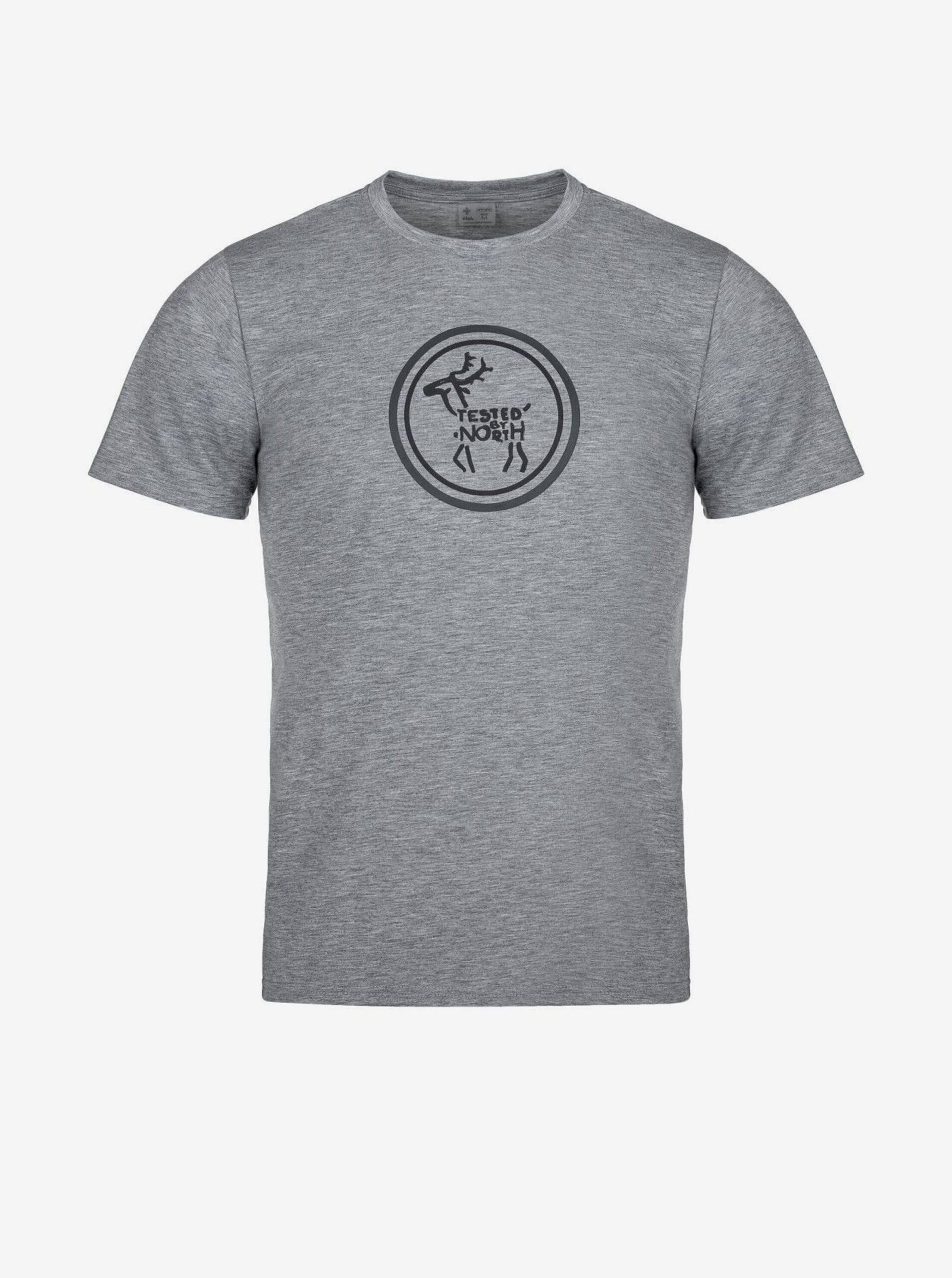 E-shop Šedé pánské tričko s potiskem Kilpi BRANDYS