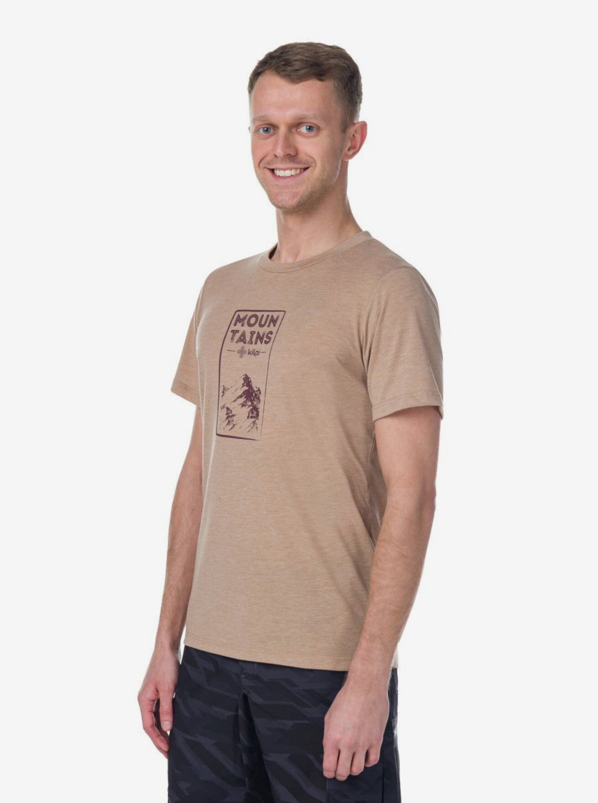 E-shop Béžové pánské tričko Kilpi GAROVE-M