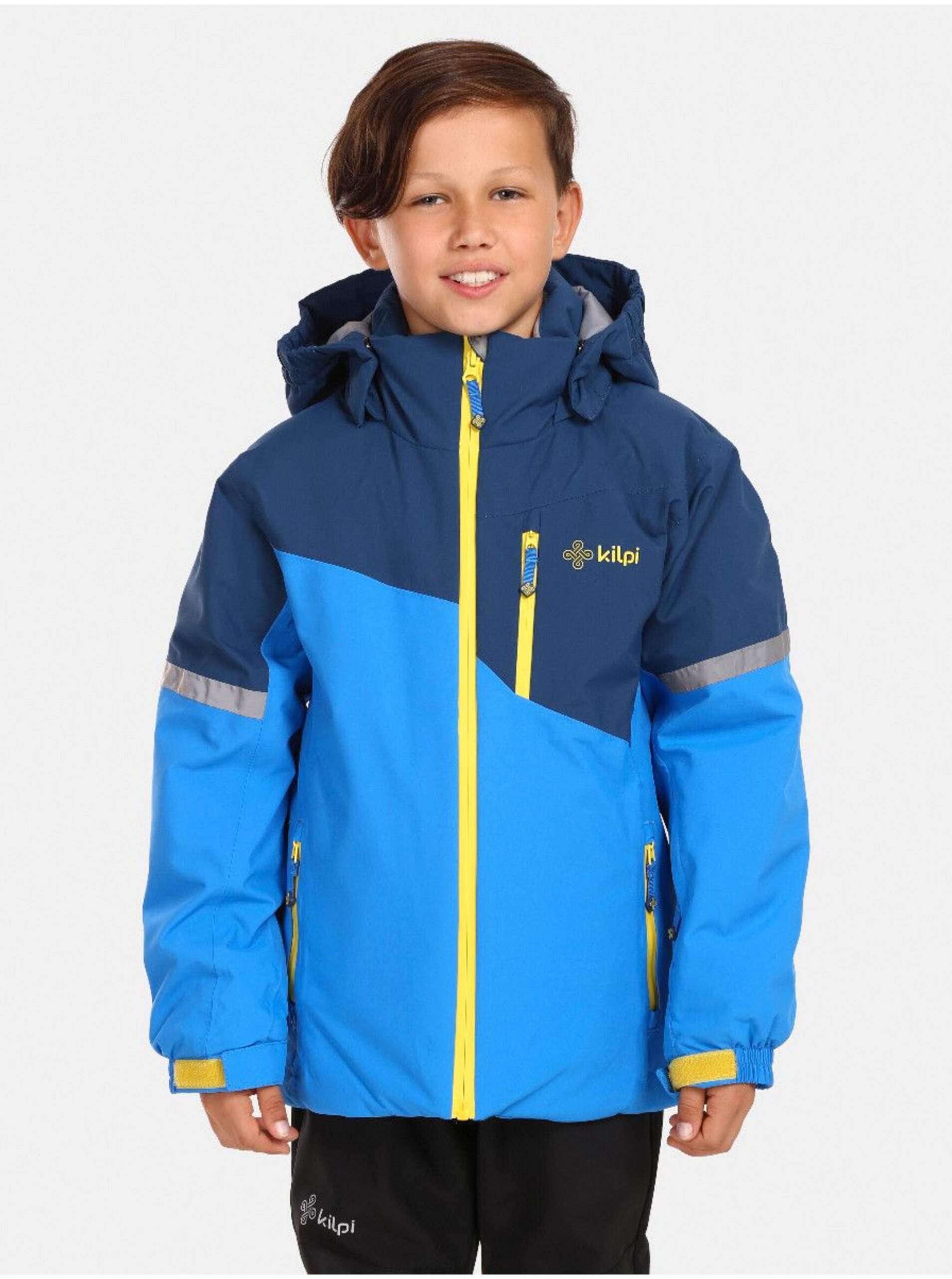 Levně Modrá klučičí lyžařská bunda Kilpi Ferden