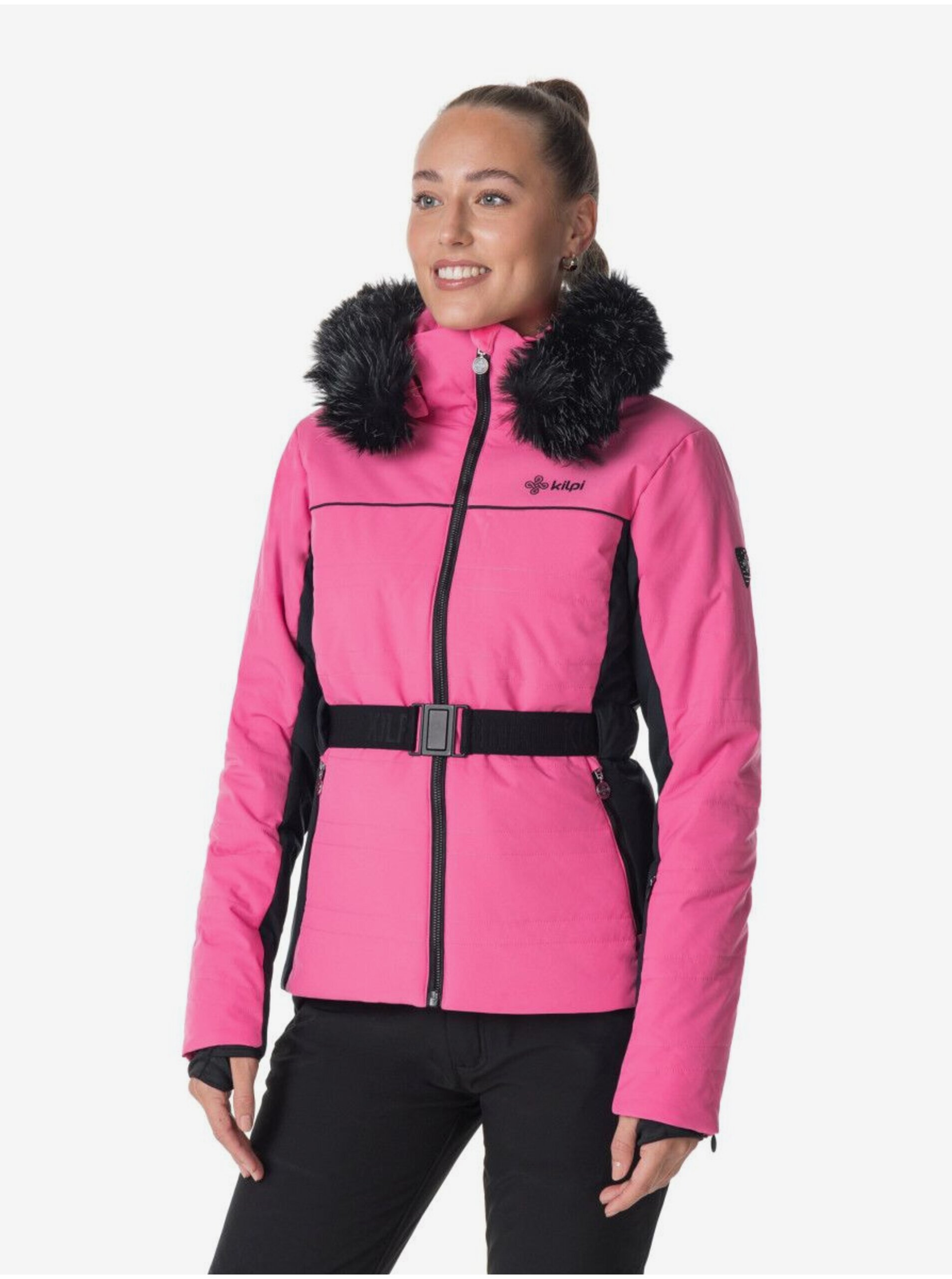 Lacno Ružová dámska zimná lyžiarska bunda Kilpi CARRIE-W