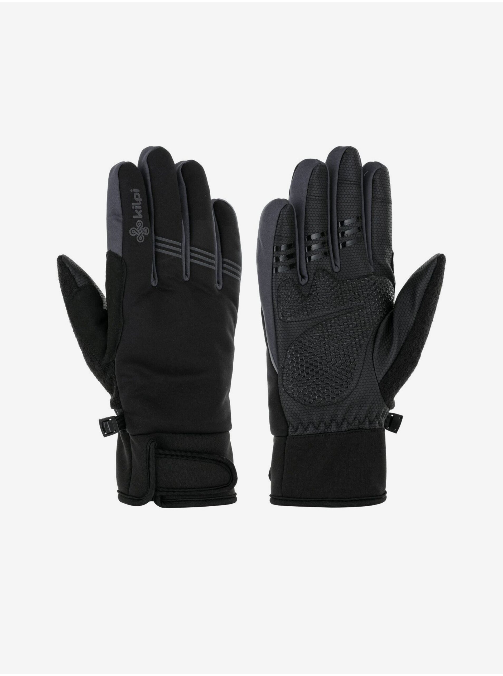 Lacno Čierne softshellové rukavice Kilpi Cinqo