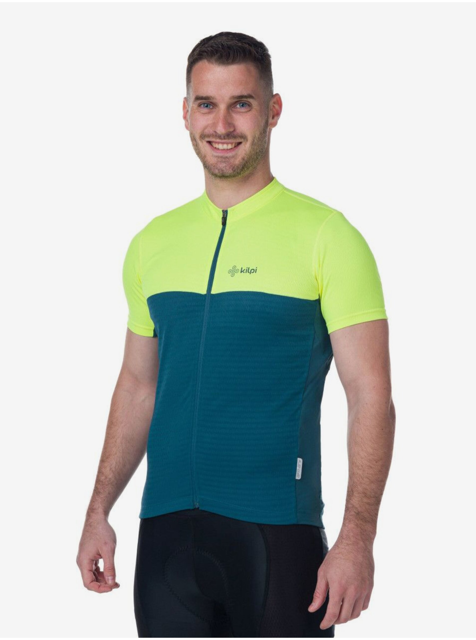 Levně Zeleno-Petrolejový pánský cyklistický dres Kilpi Lauben