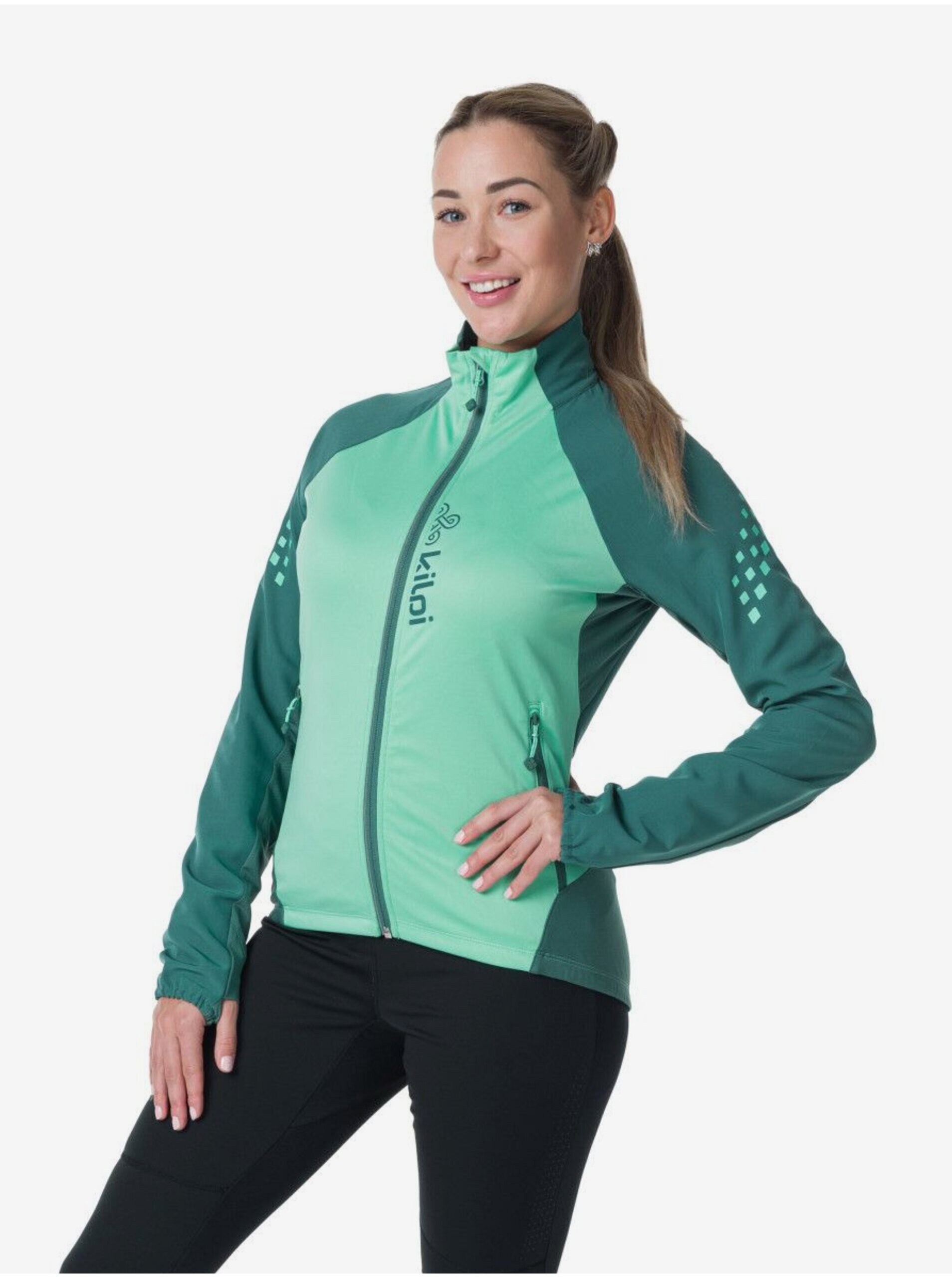 Lacno Zelená dámska športová bunda Kilpi NORDIM-W