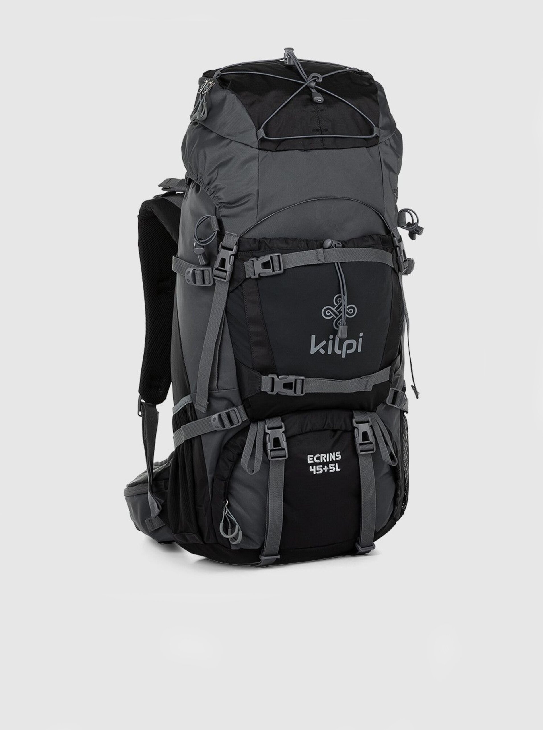 Lacno Šedo-čierny unisex športový ruksak Kilpi ECRINS (45+5 l)