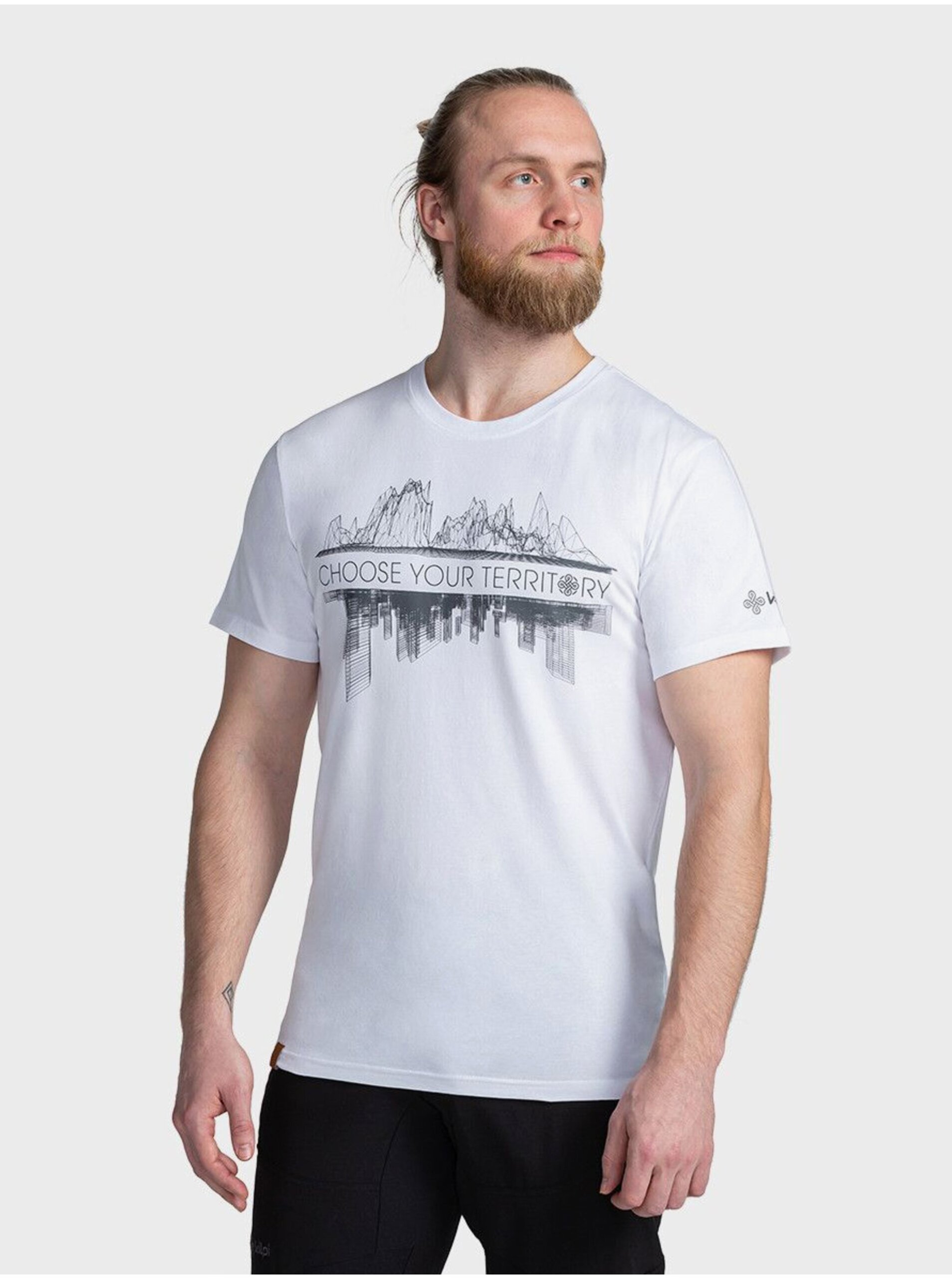 E-shop Bílé pánské tričko s potiskem Kilpi CHOOSE
