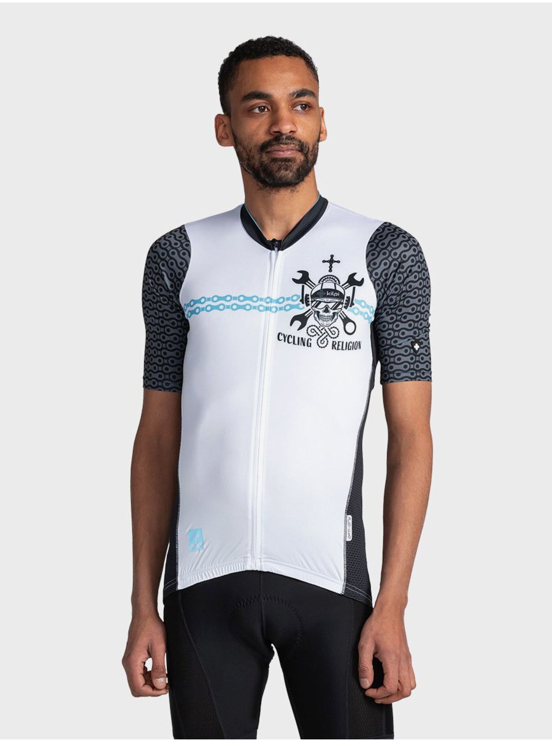 E-shop Bílé pánské sportovní tričko na zip Kilpi RIVAL