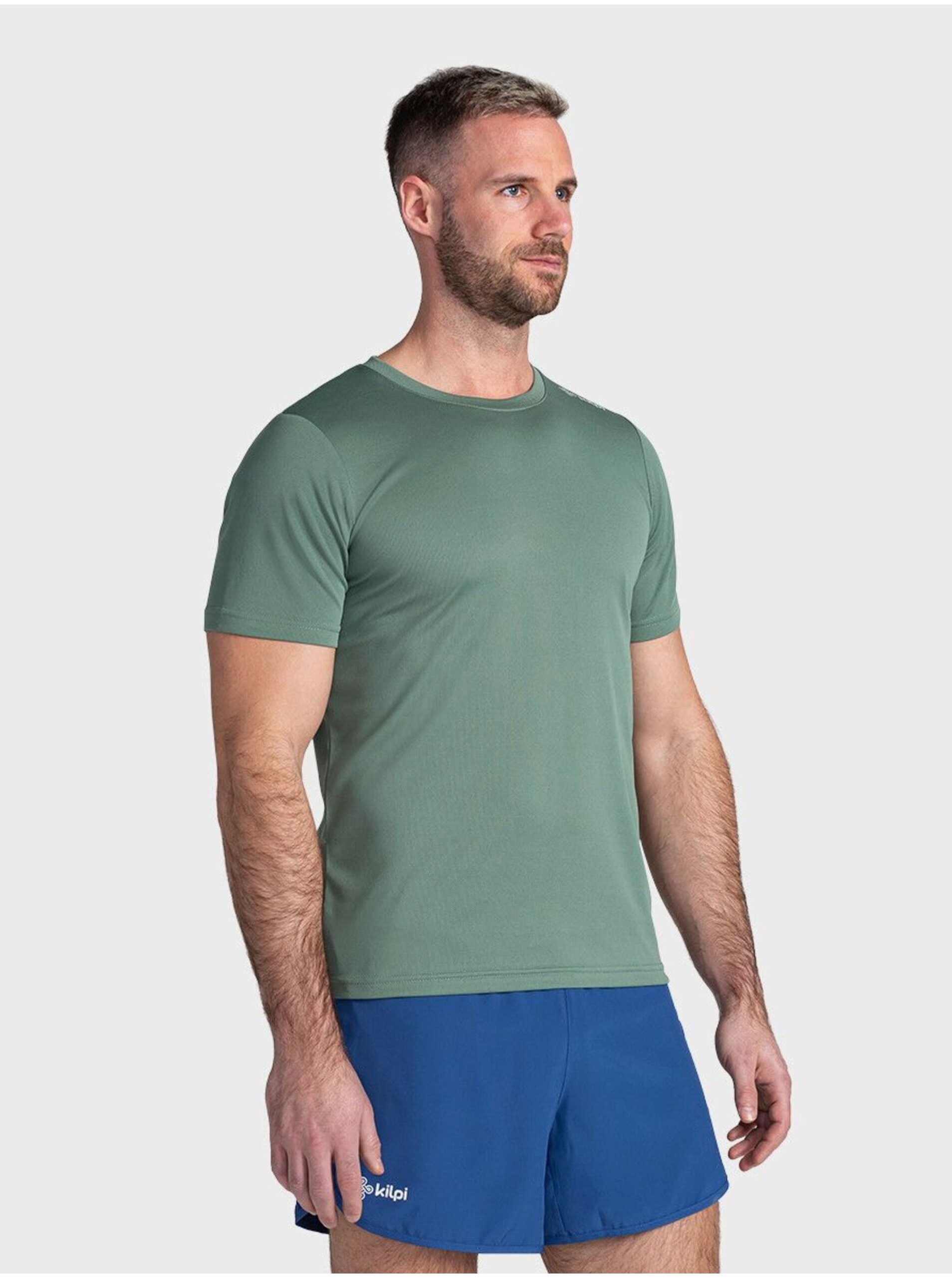 Levně Zelené pánské sportovní tričko Kilpi DIMA