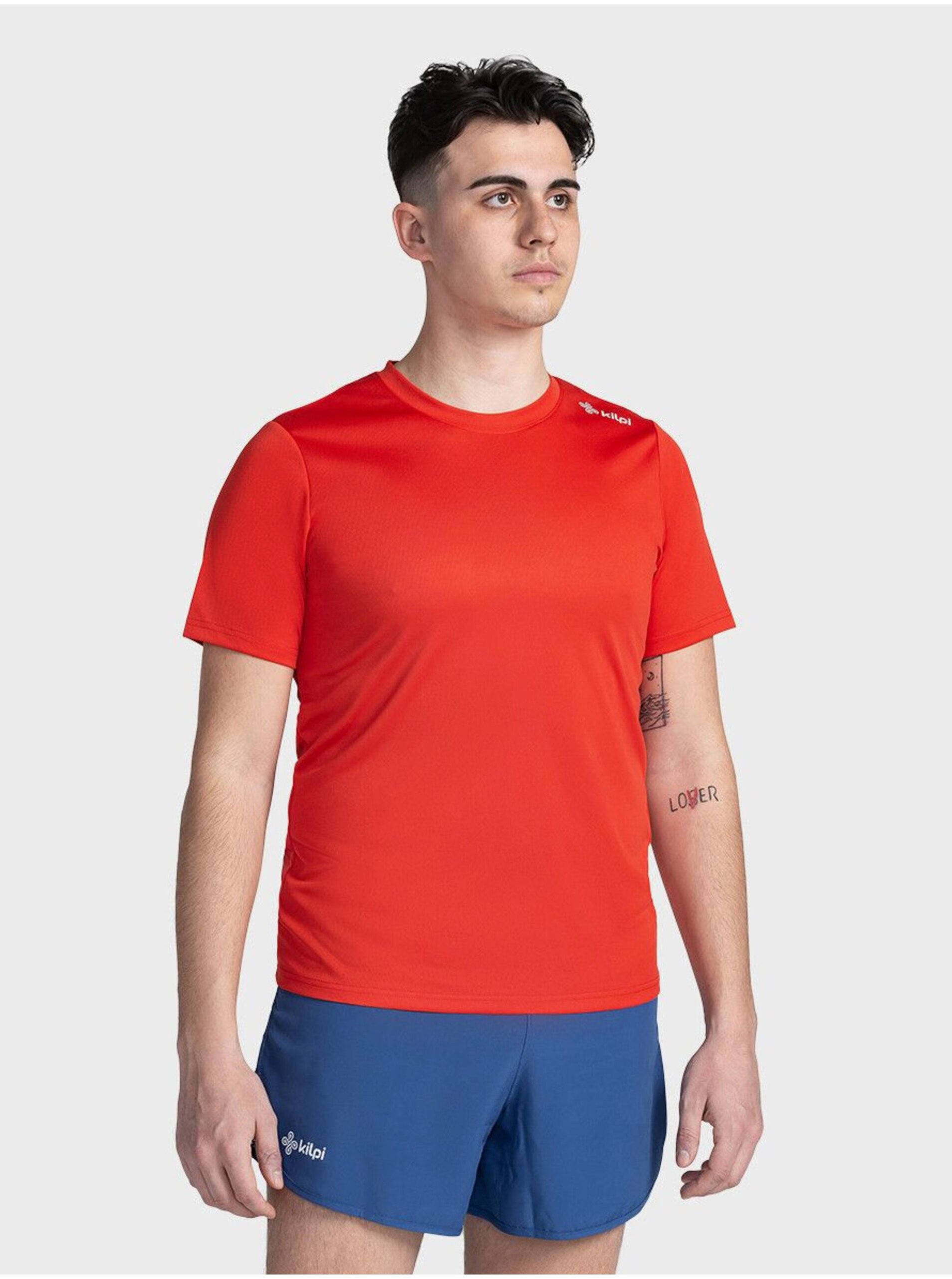 Lacno Červené pánske športové tričko Kilpi DIMA