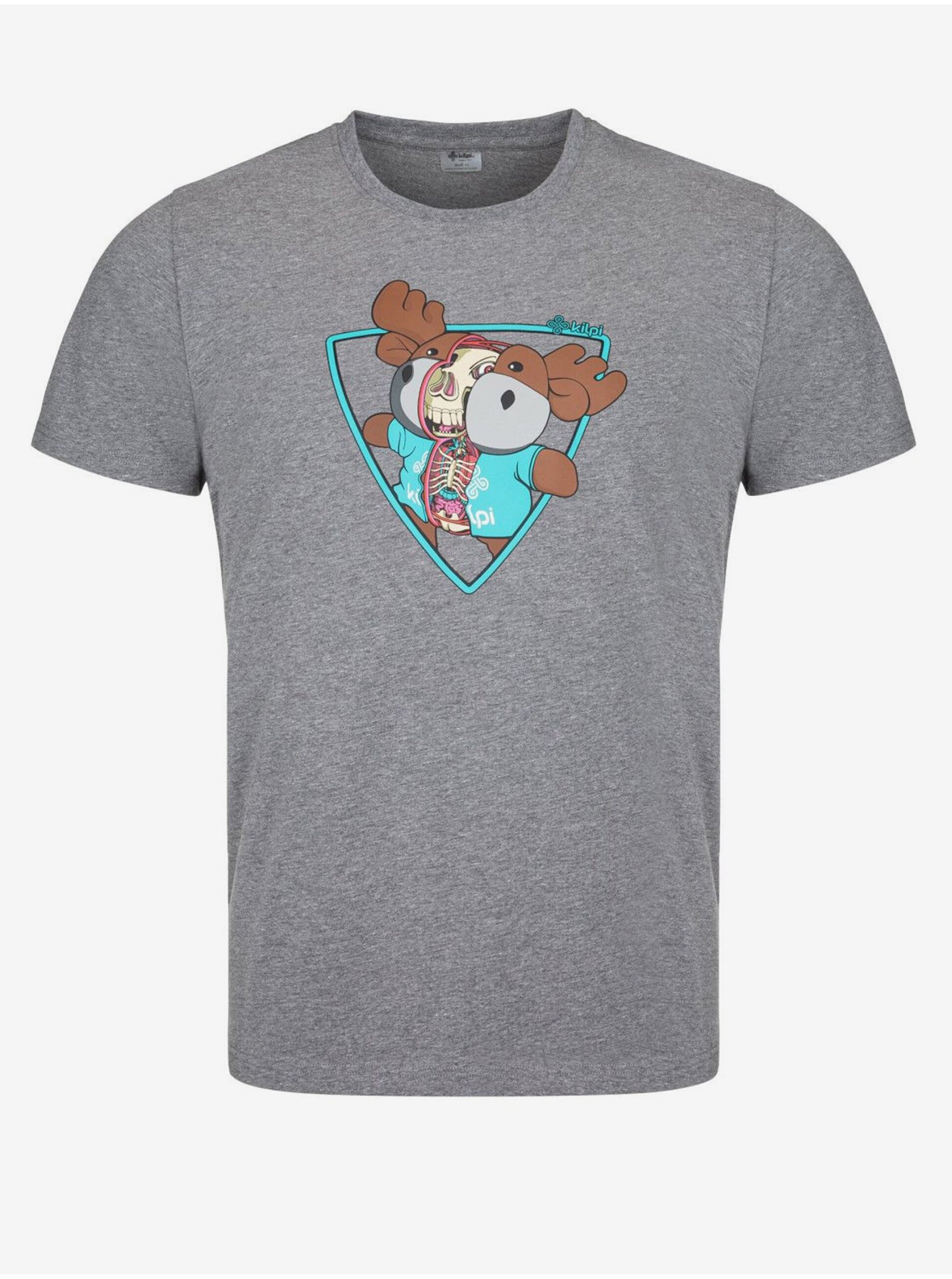 E-shop Šedé pánské tričko s potiskem Kilpi ALBION