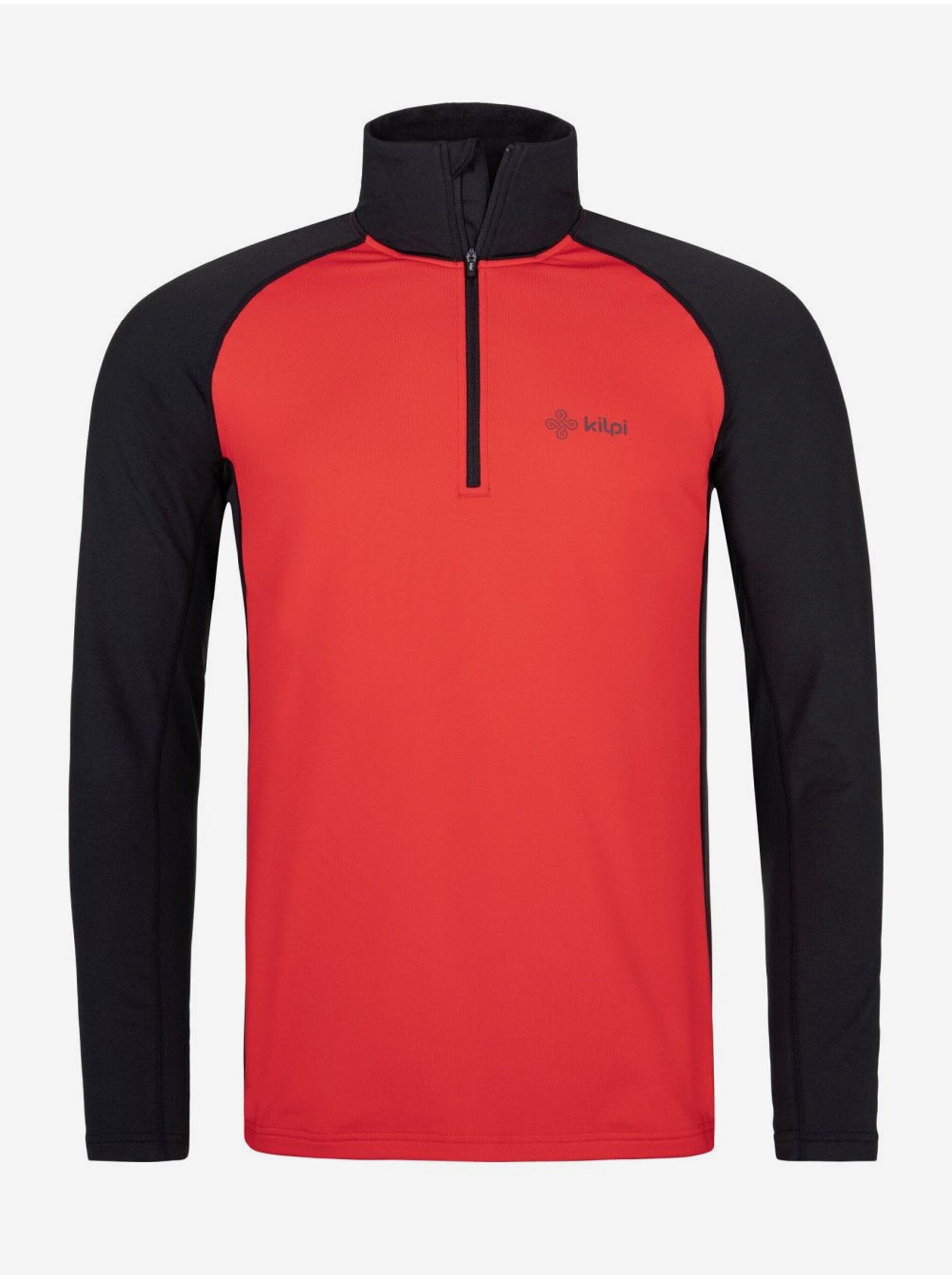 Lacno Čierno-červené pánske športové tričko so stojačikom Kilpi WILLIE