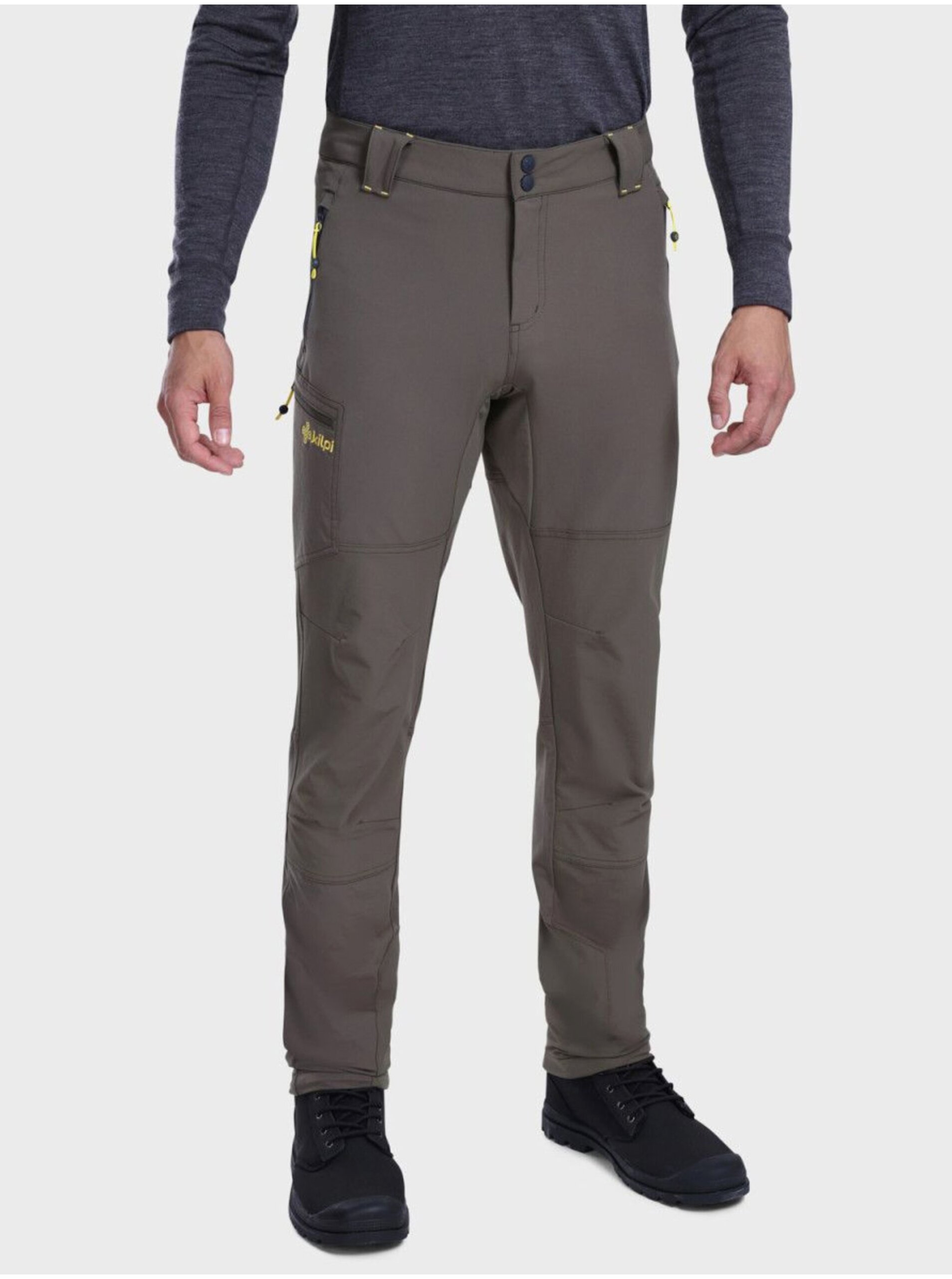 Levně Tmavě šedé pánské outdoorové kalhoty KILPI TIDE