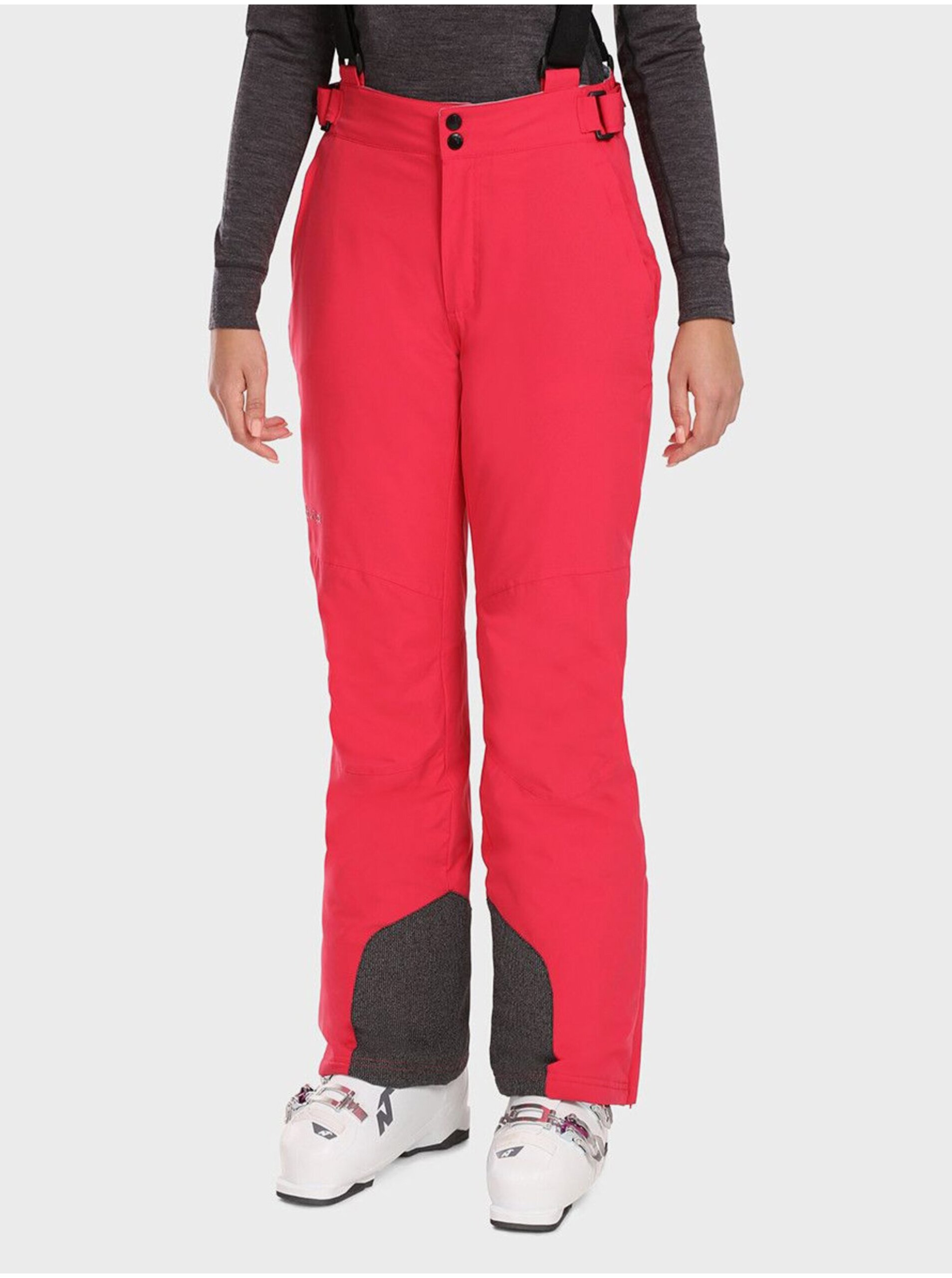 Levně Tmavě růžové dámské lyžařské kalhoty KILPI ELARE
