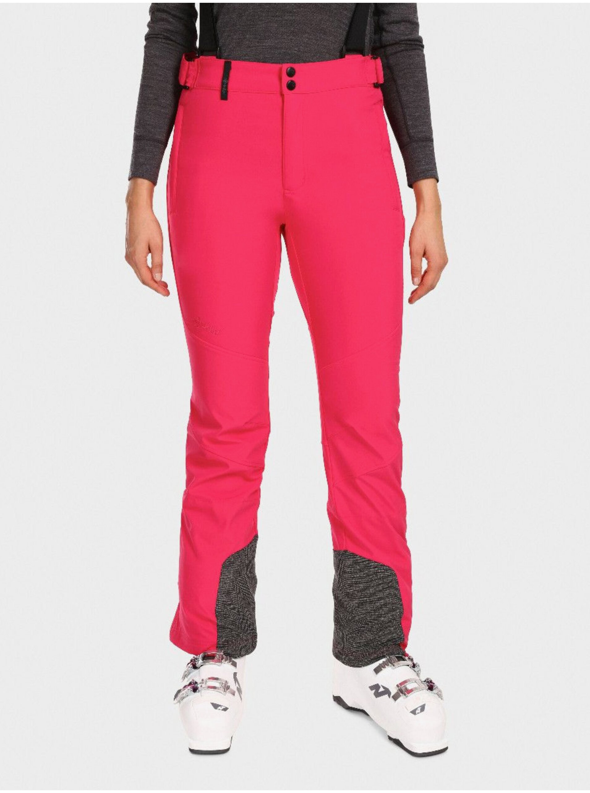 Levně Tmavě růžové dámské softshellové lyžařské kalhoty Kilpi RHEA
