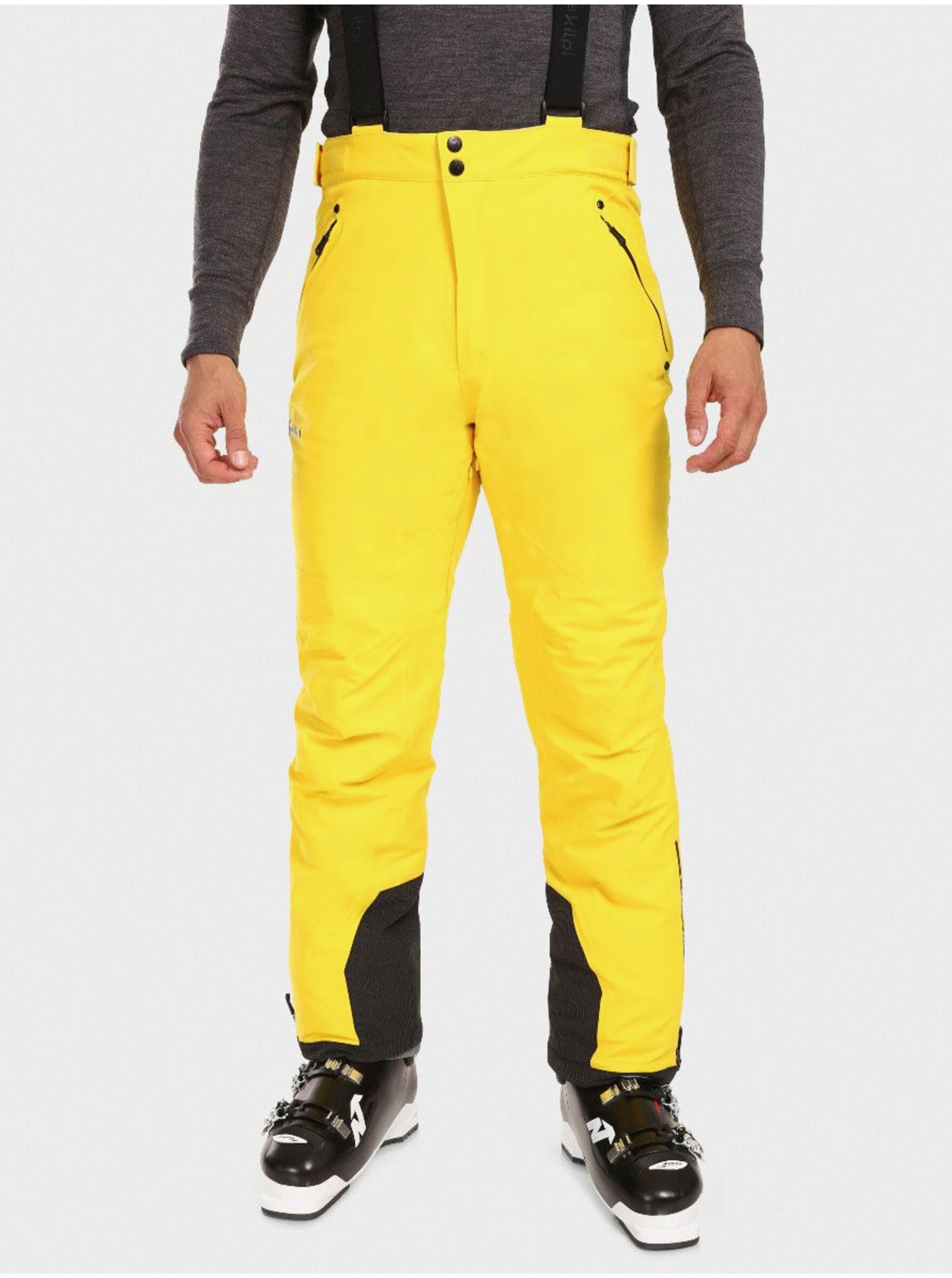 Levně Žluté pánské lyžařské kalhoty Kilpi METHONE