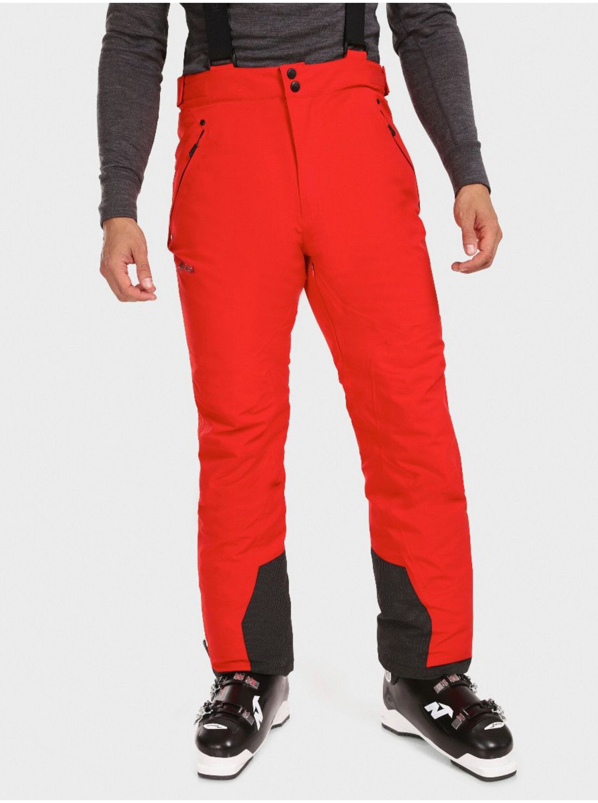 Levně Červené pánské lyžařské kalhoty Kilpi METHONE