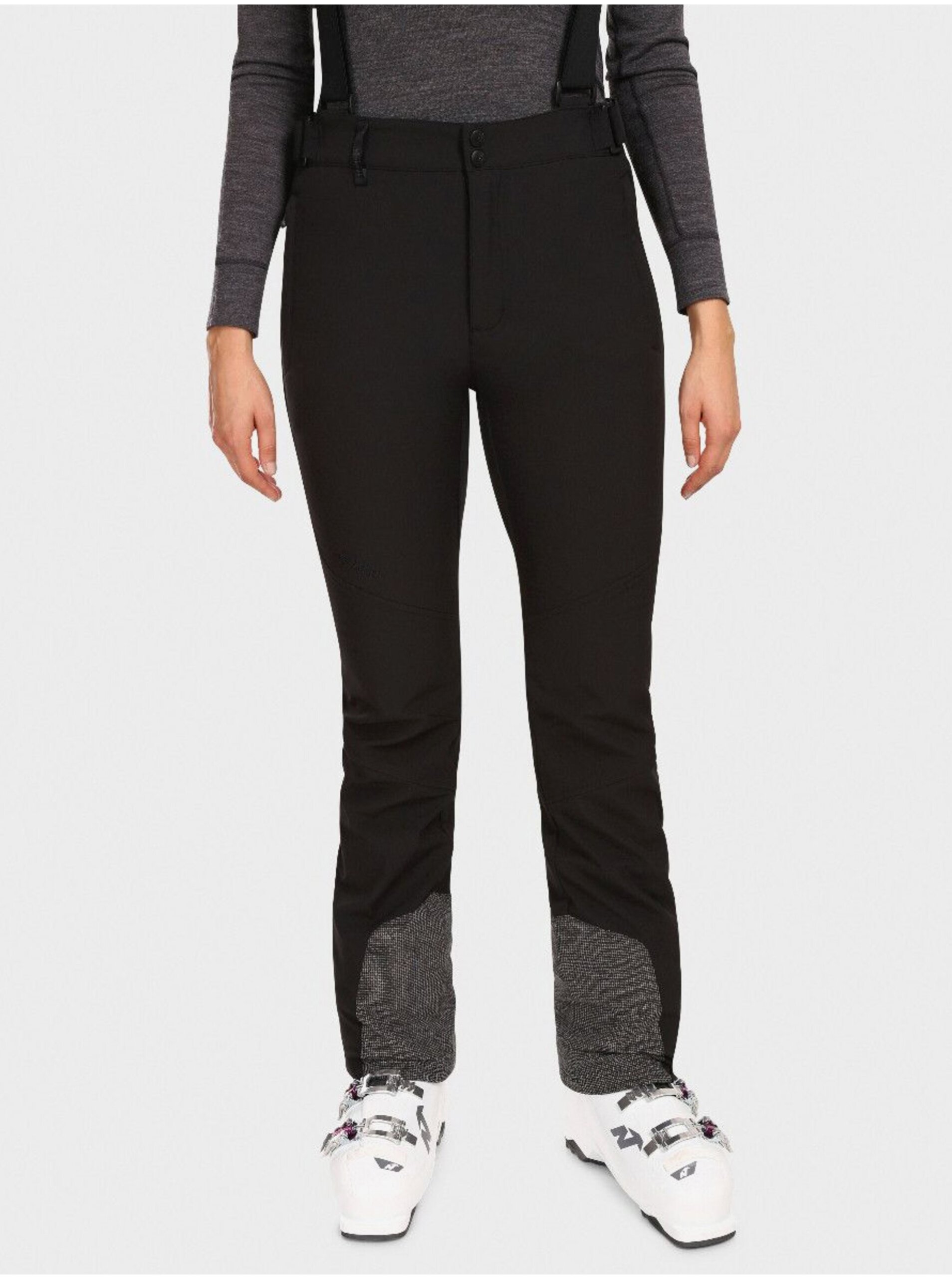 Levně Černé dámské softshellové lyžařské kalhoty Kilpi RHEA