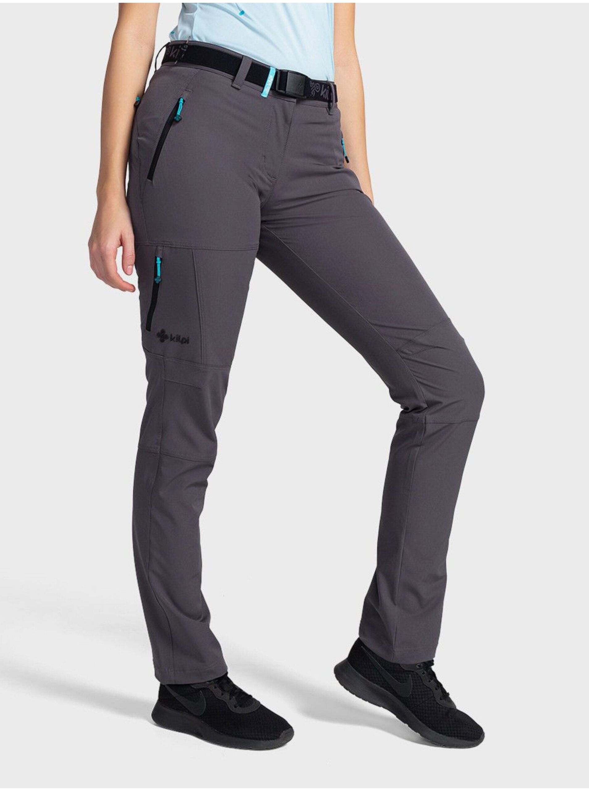 Levně Tmavě šedé dámské outdoorové kalhoty Kilpi BELVELA