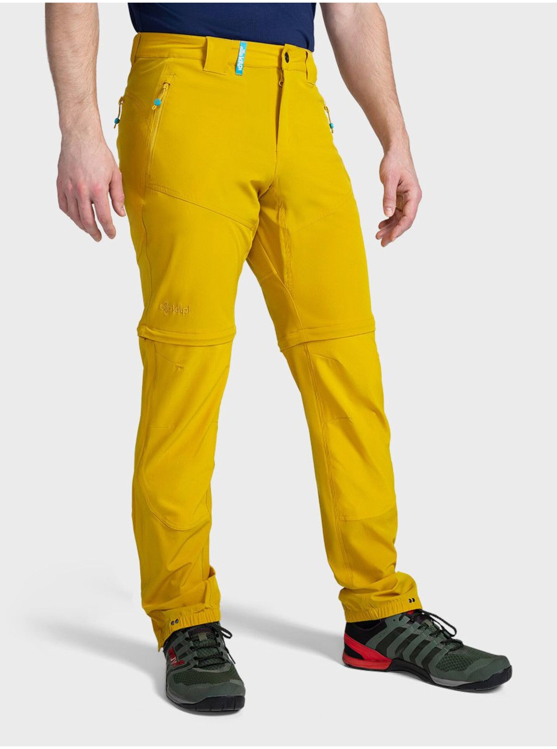 Levně Žluté pánské outdoorové kalhoty Kilpi HOSIO