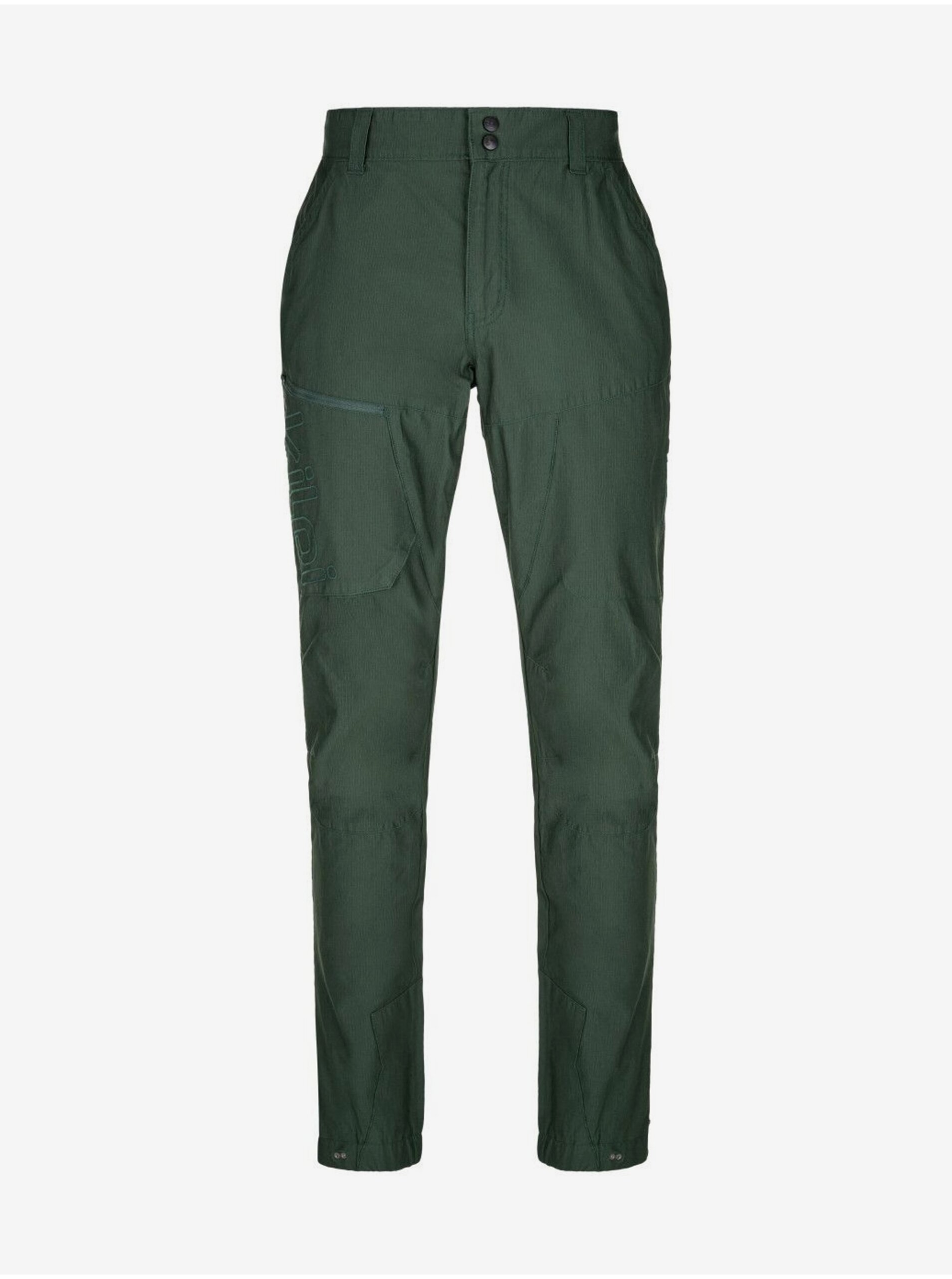 Levně Tmavě zelená pánské outdoorové kalhoty Kilpi JASPER