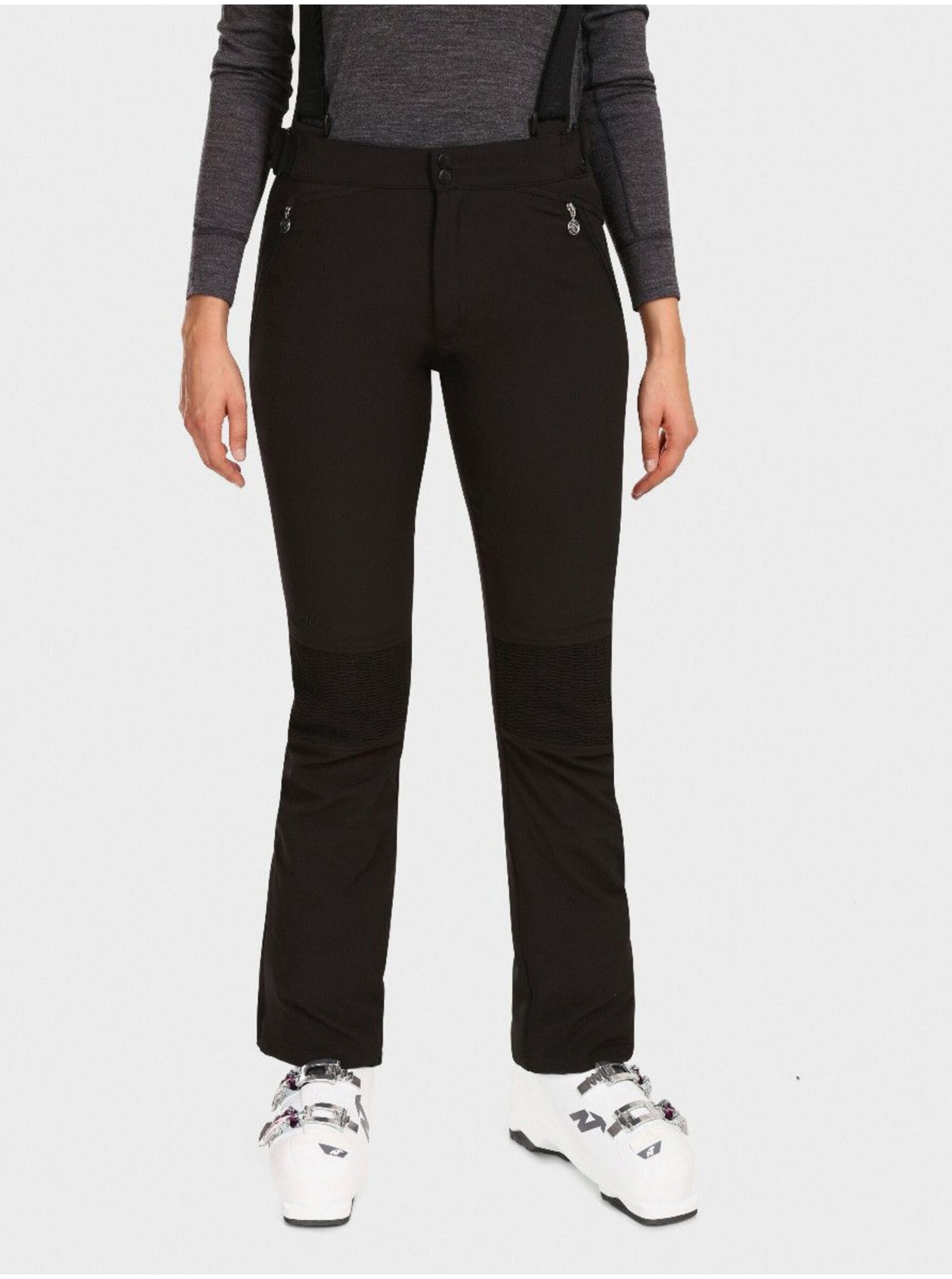 Levně Černé dámské softshellové lyžařské kalhoty Kilpi DIONE