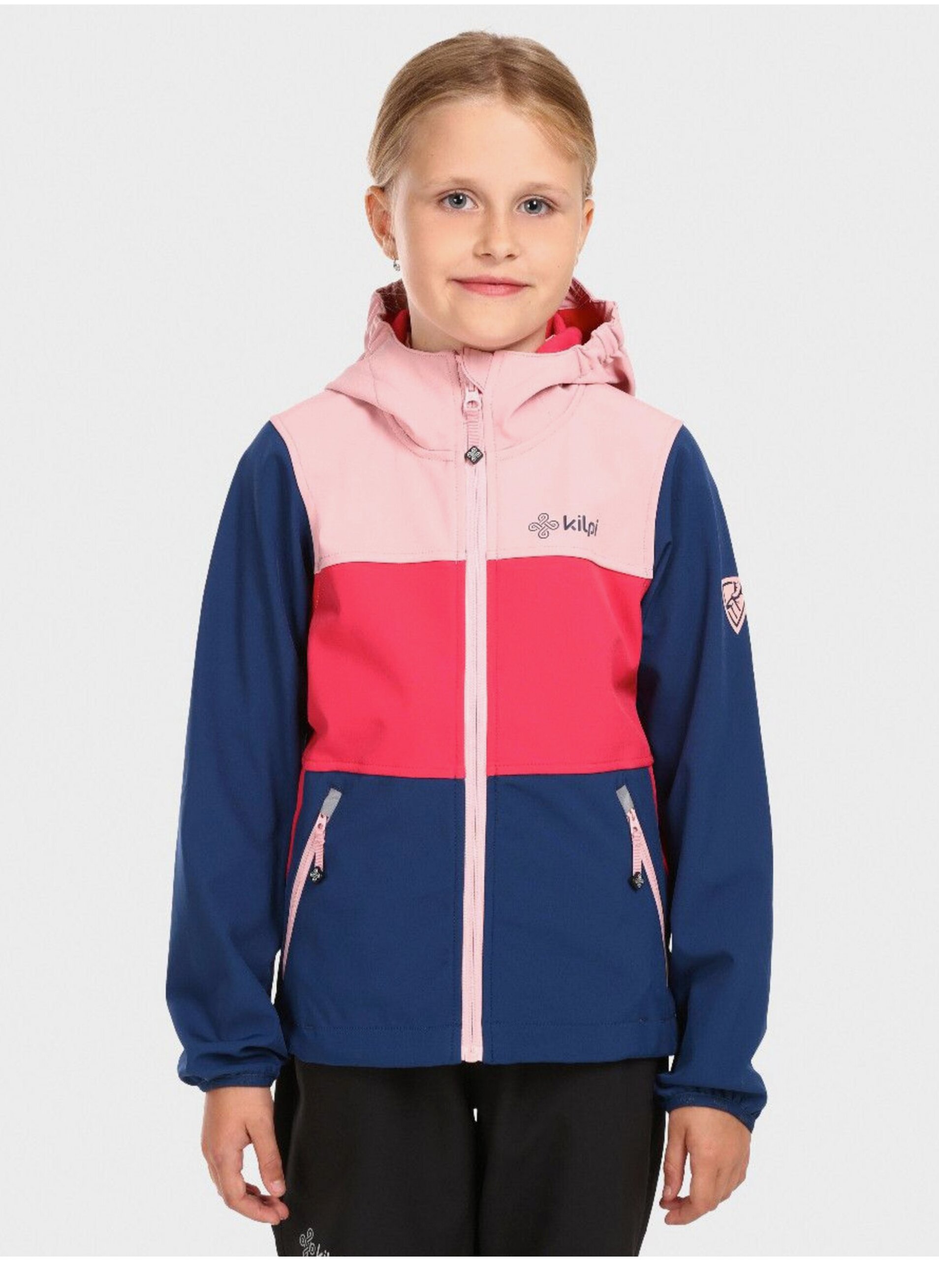 E-shop Modro-růžová holčičí softshellová bunda Kilpi RAVIA